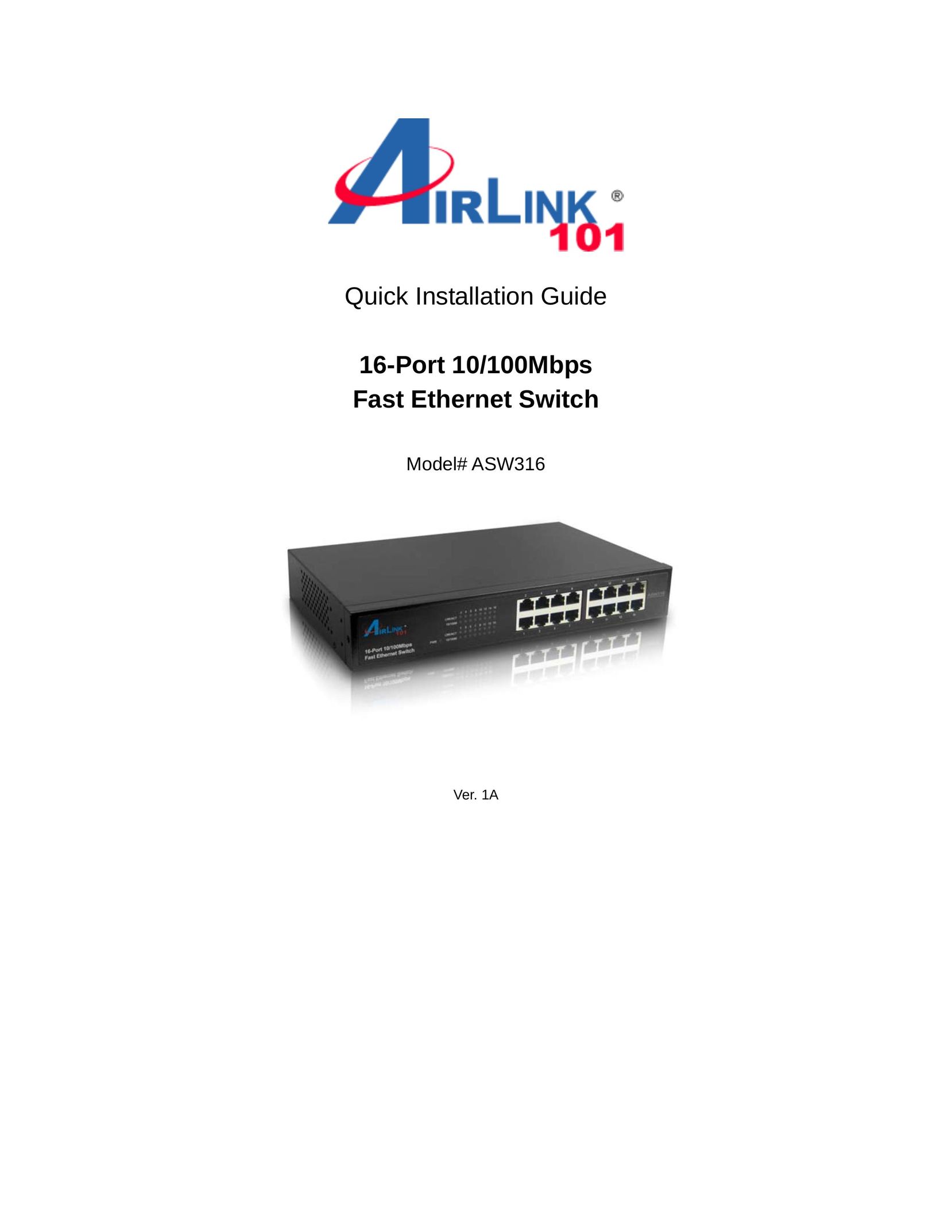 Airlink101 ASW316 Switch User Manual