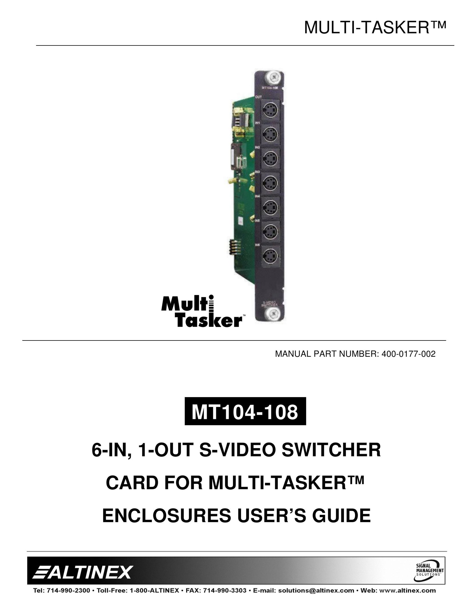 Altinex MT104-108 Switch User Manual