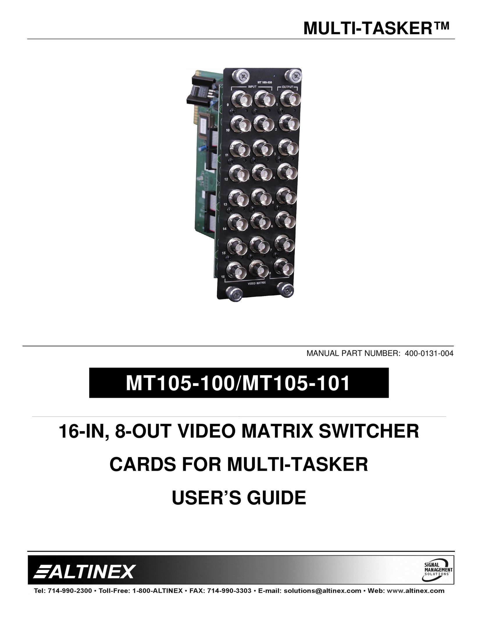 Altinex MT105-100 Switch User Manual