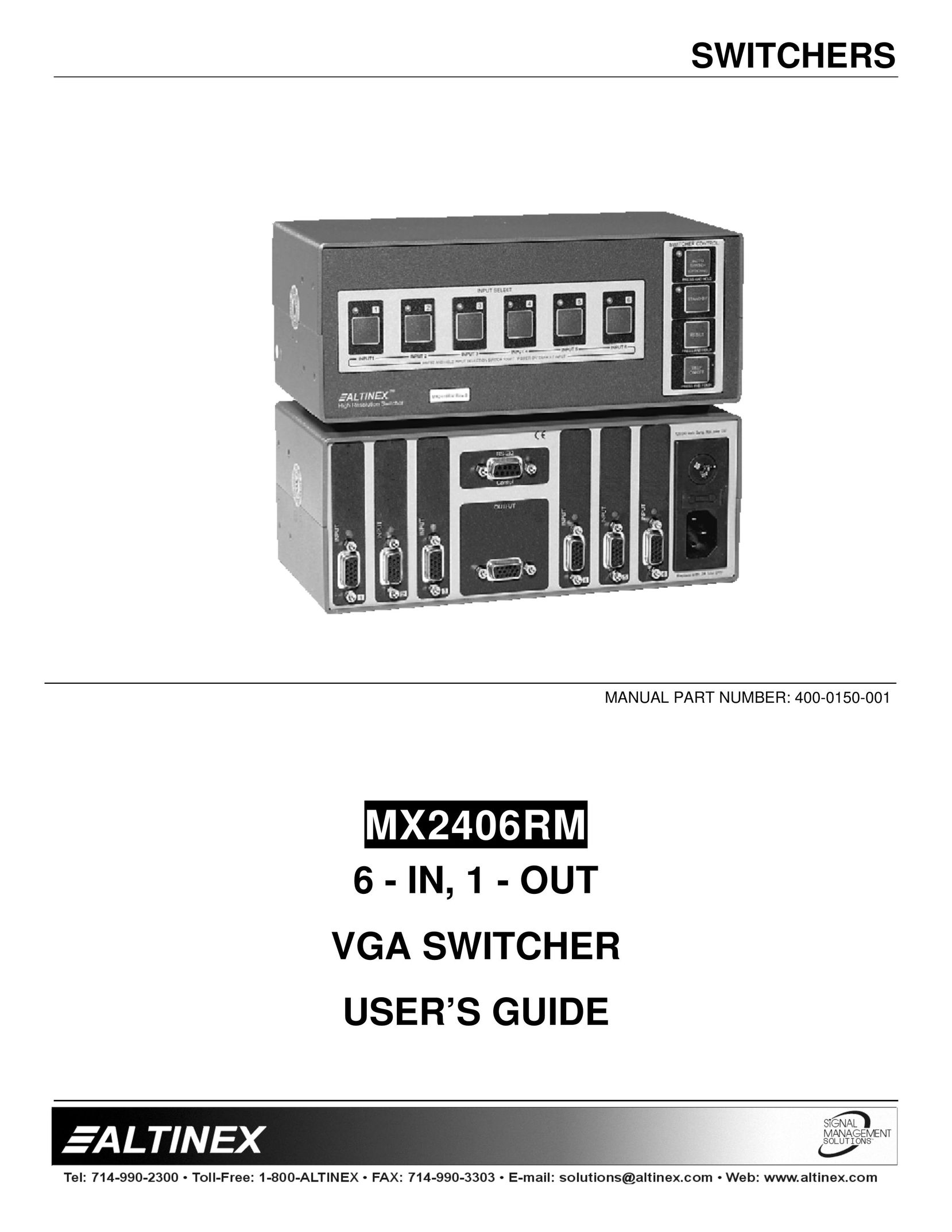 Altinex MX2406RM Switch User Manual