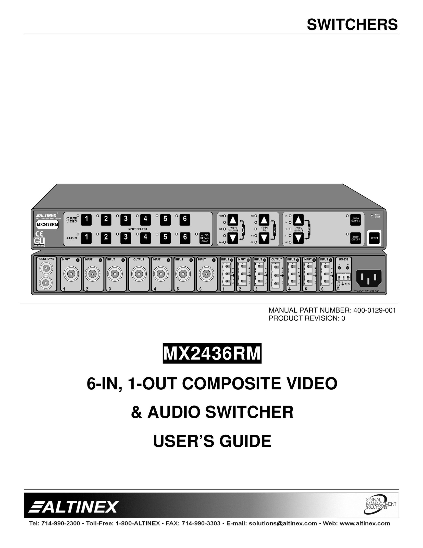 Altinex MX2436RM Switch User Manual