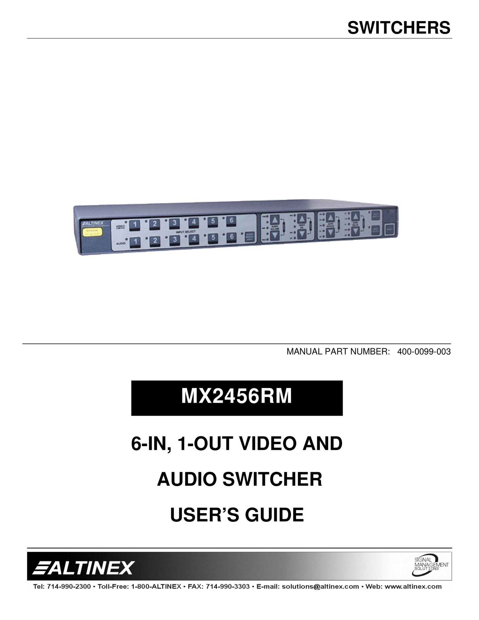 Altinex MX2456RM Switch User Manual