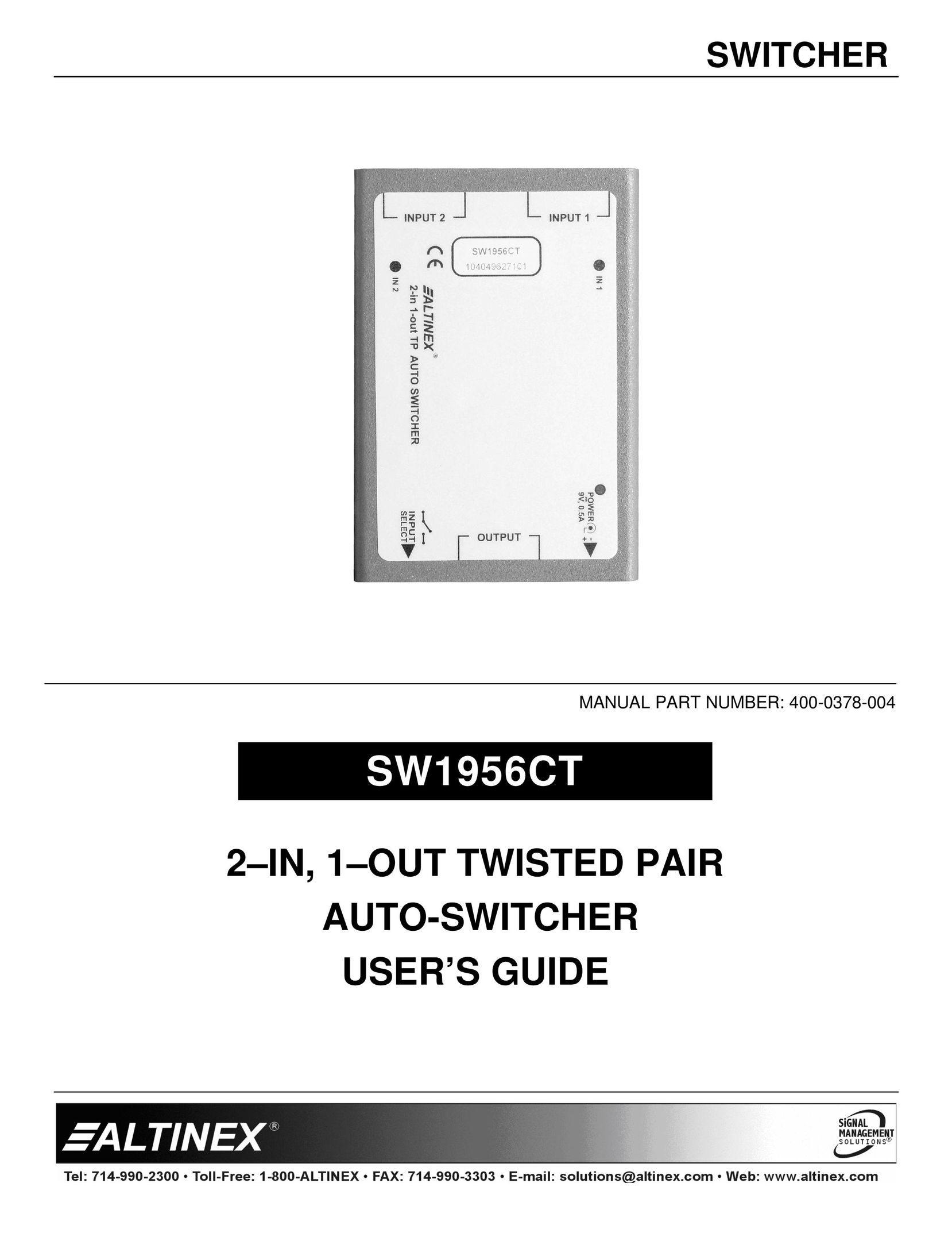 Altinex SW1956CT Switch User Manual