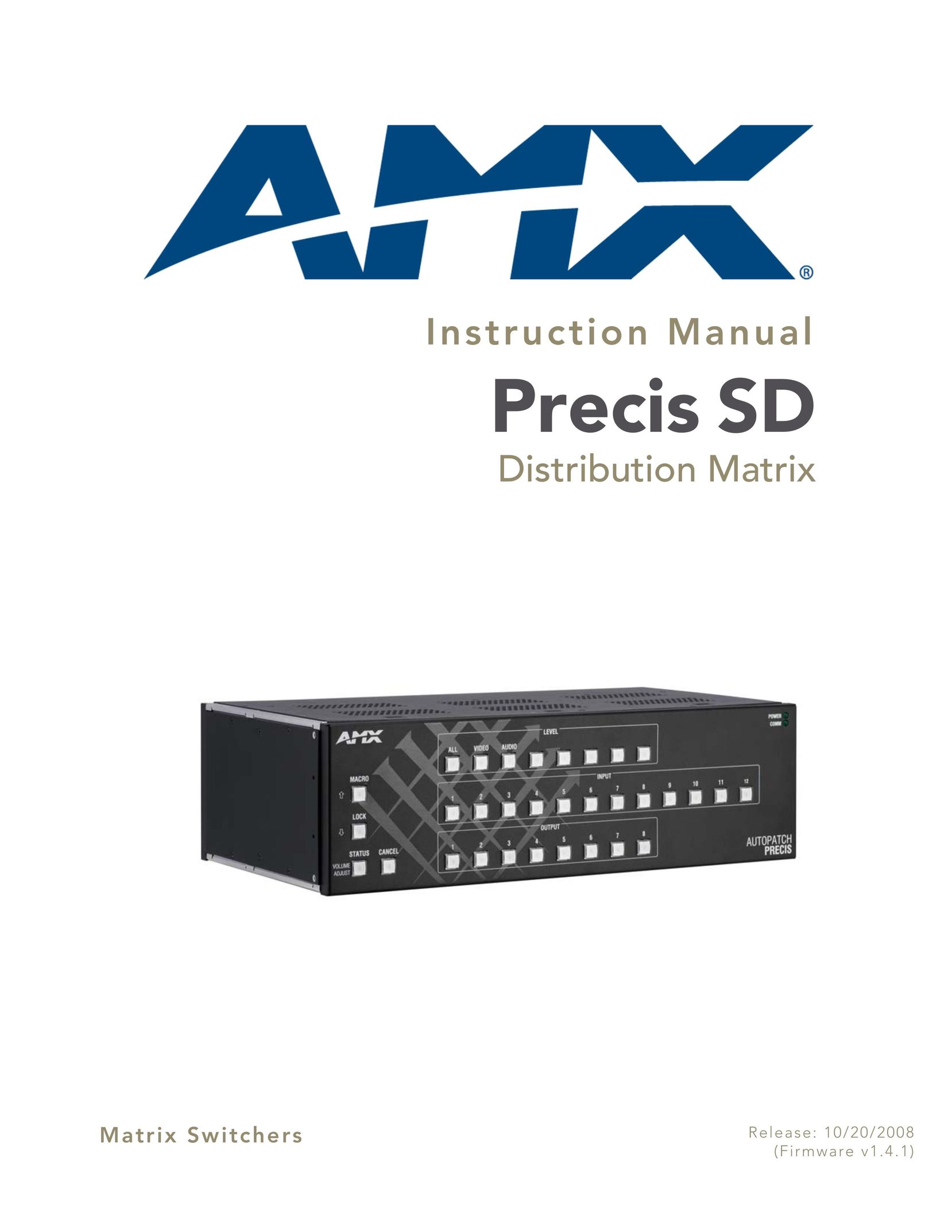 AMX Precis SD Switch User Manual