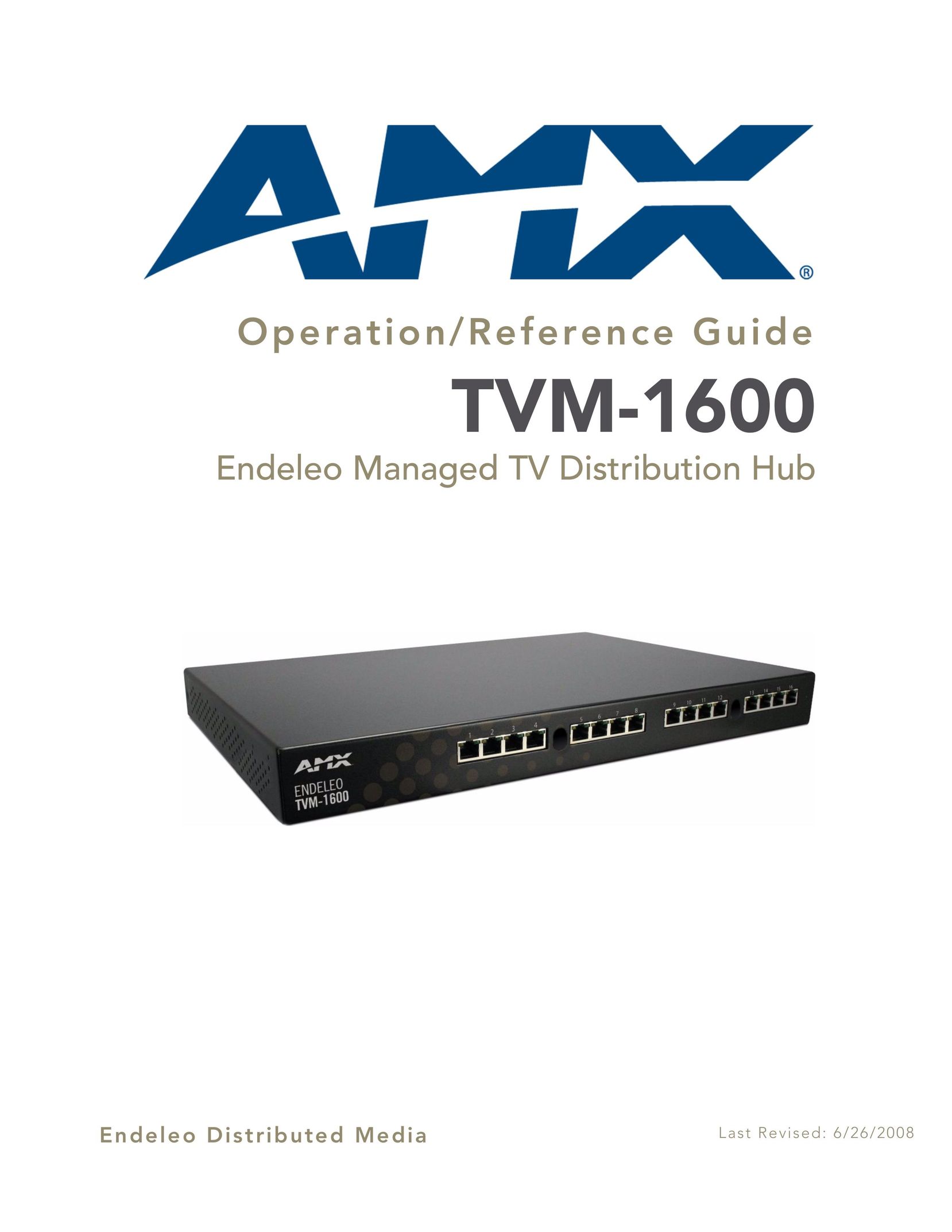 AMX TVM-1600 Switch User Manual