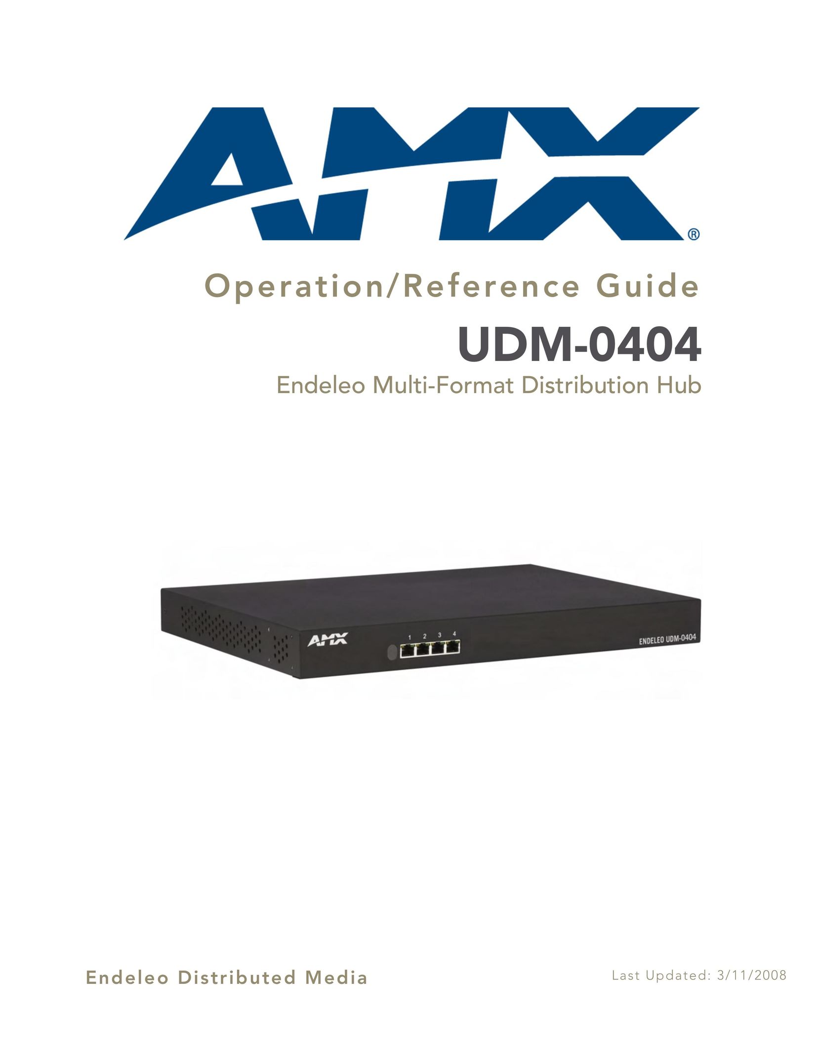 AMX UDM-0404 Switch User Manual