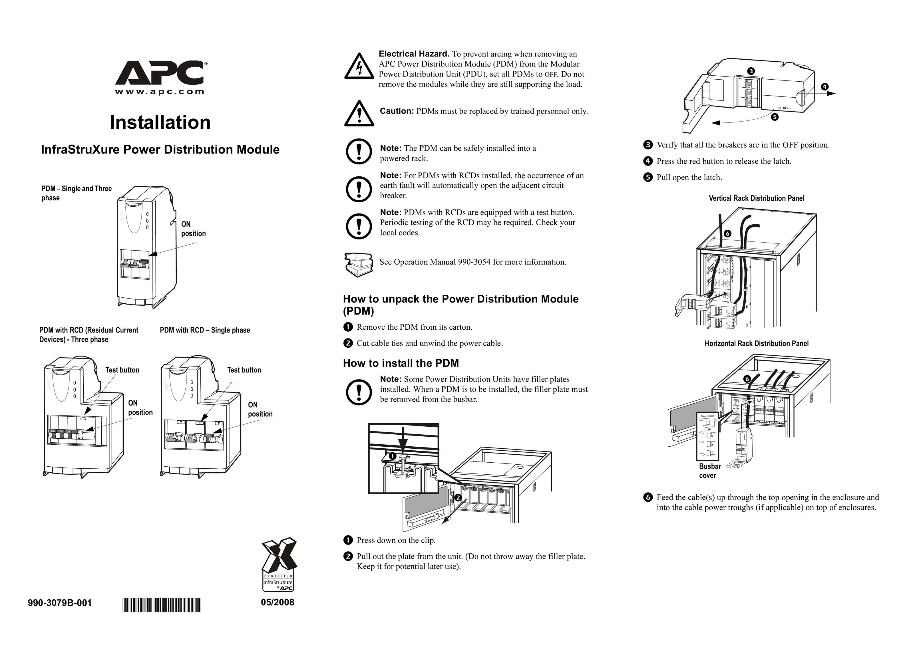 APC PDM3530L2130 Switch User Manual