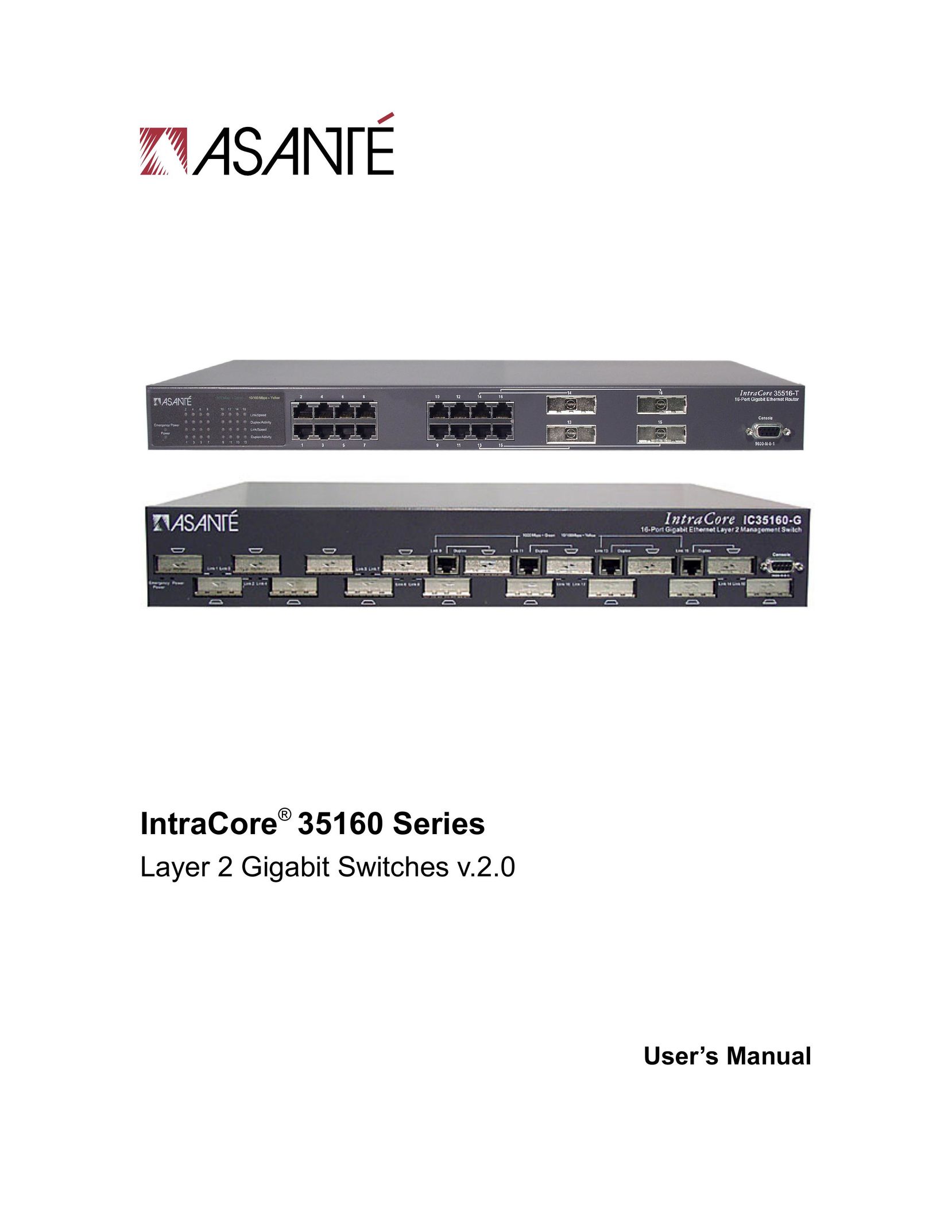 Asante Technologies 35160 Switch User Manual