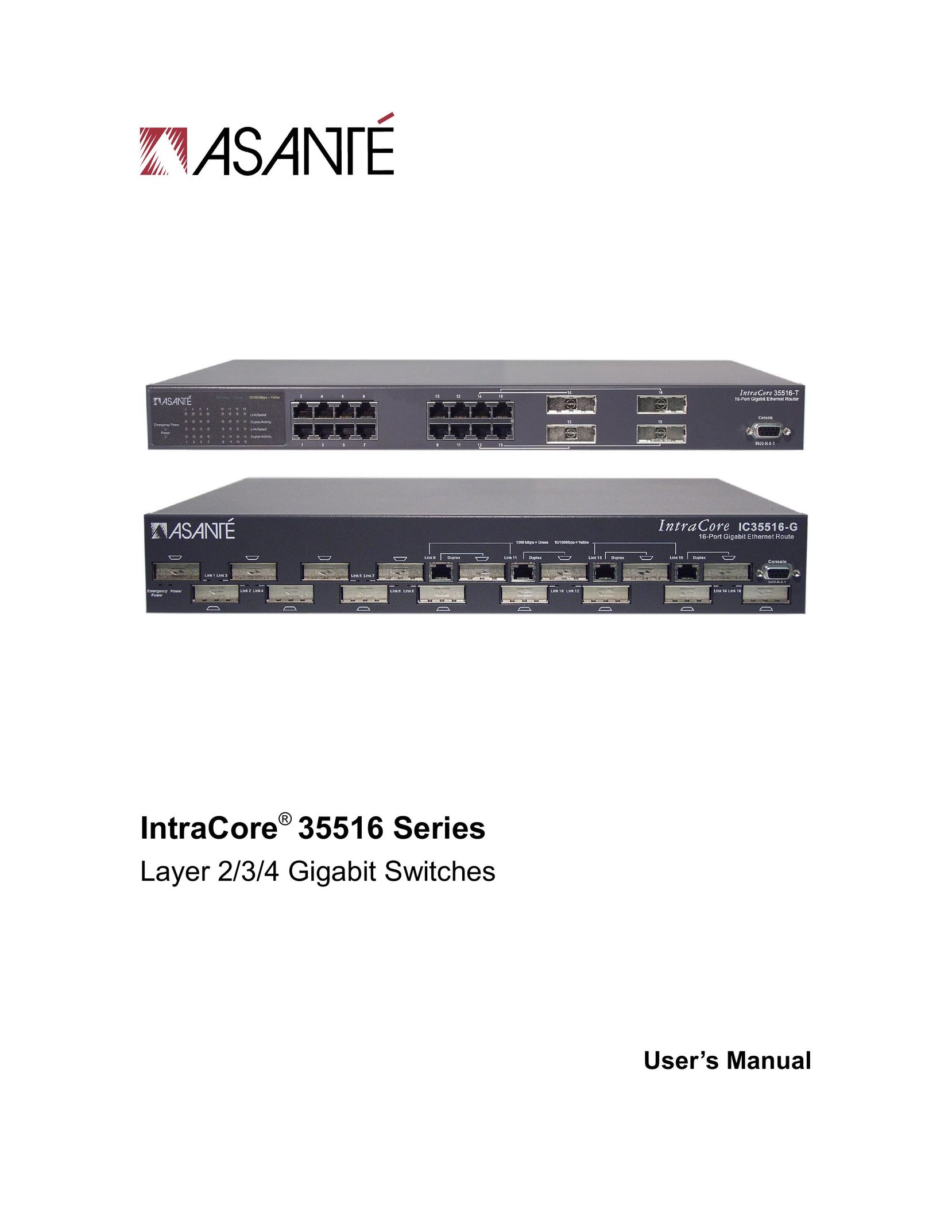 Asante Technologies 35516 Switch User Manual