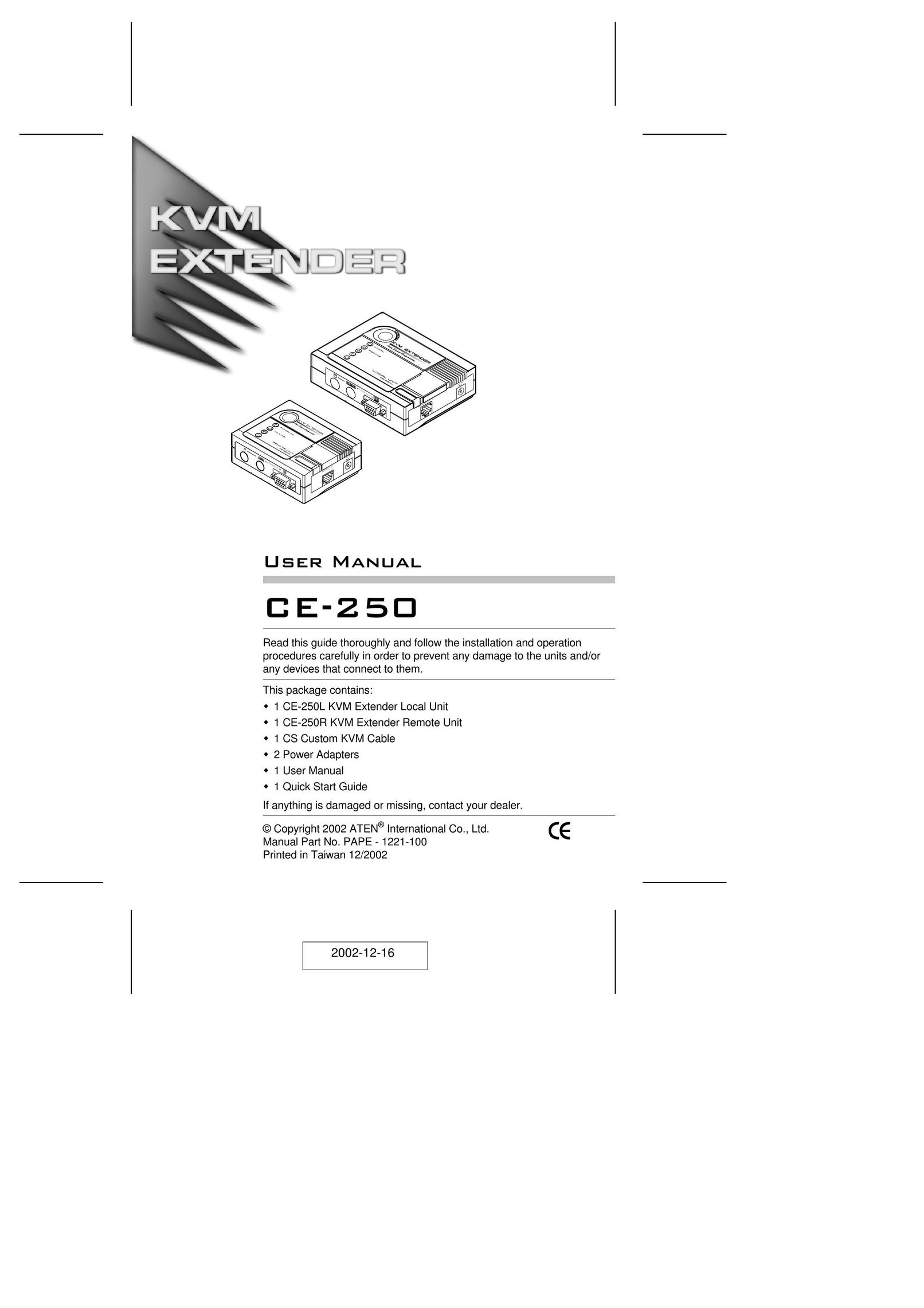 ATEN Technology CE-250 Switch User Manual