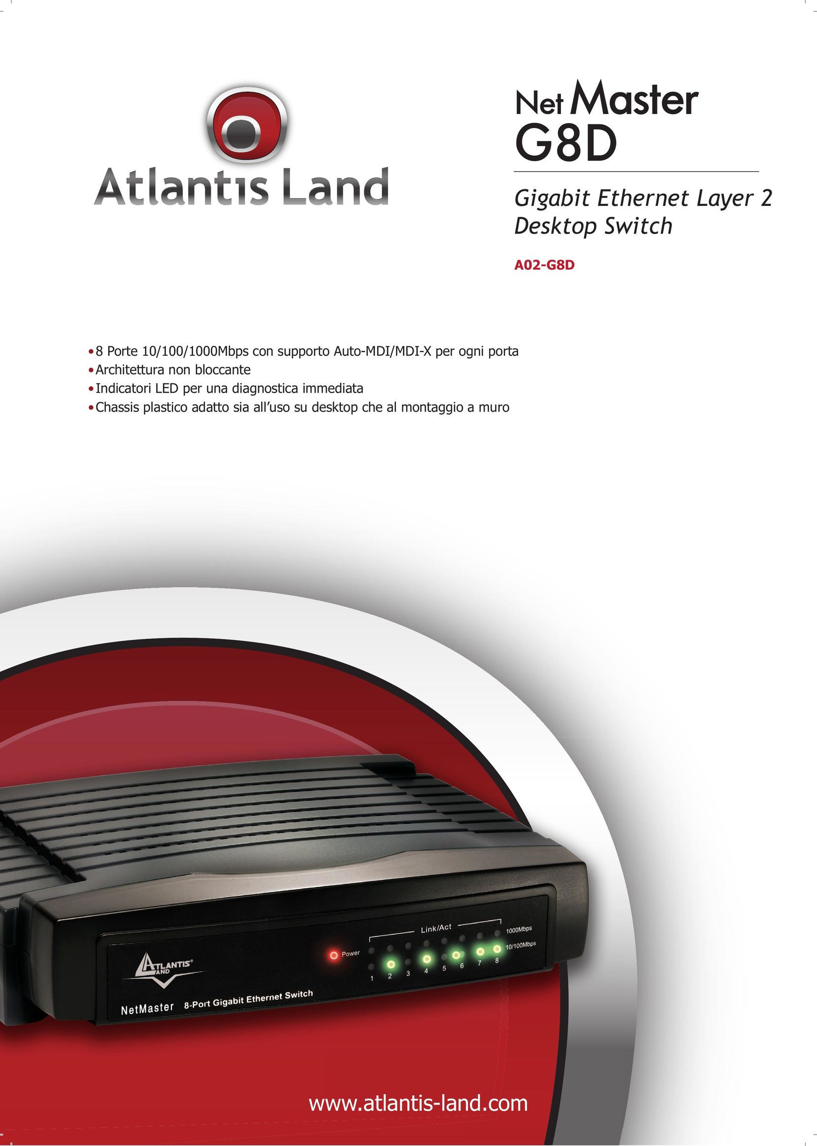Atlantis Land A02-G8D Switch User Manual