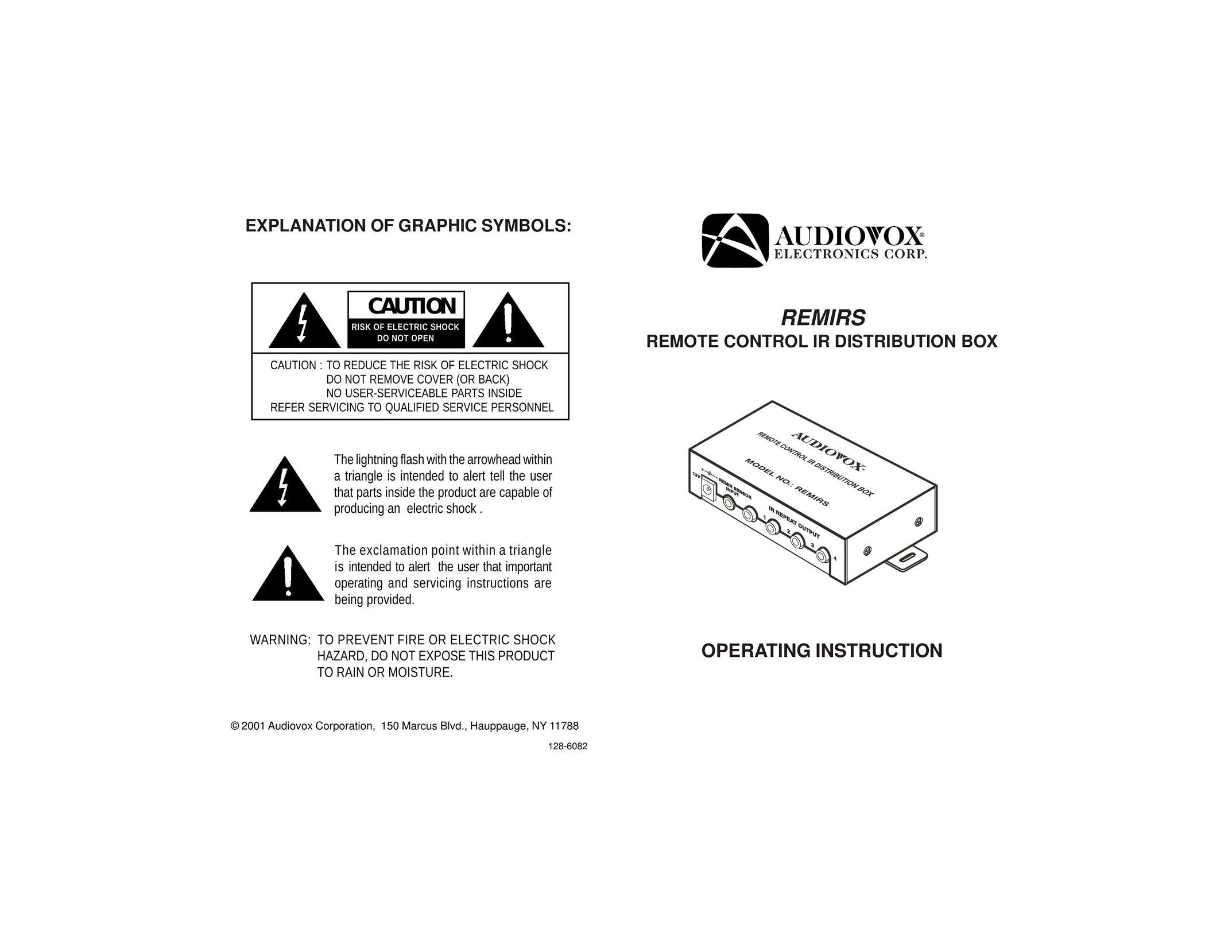 Audiovox REMIRS Switch User Manual