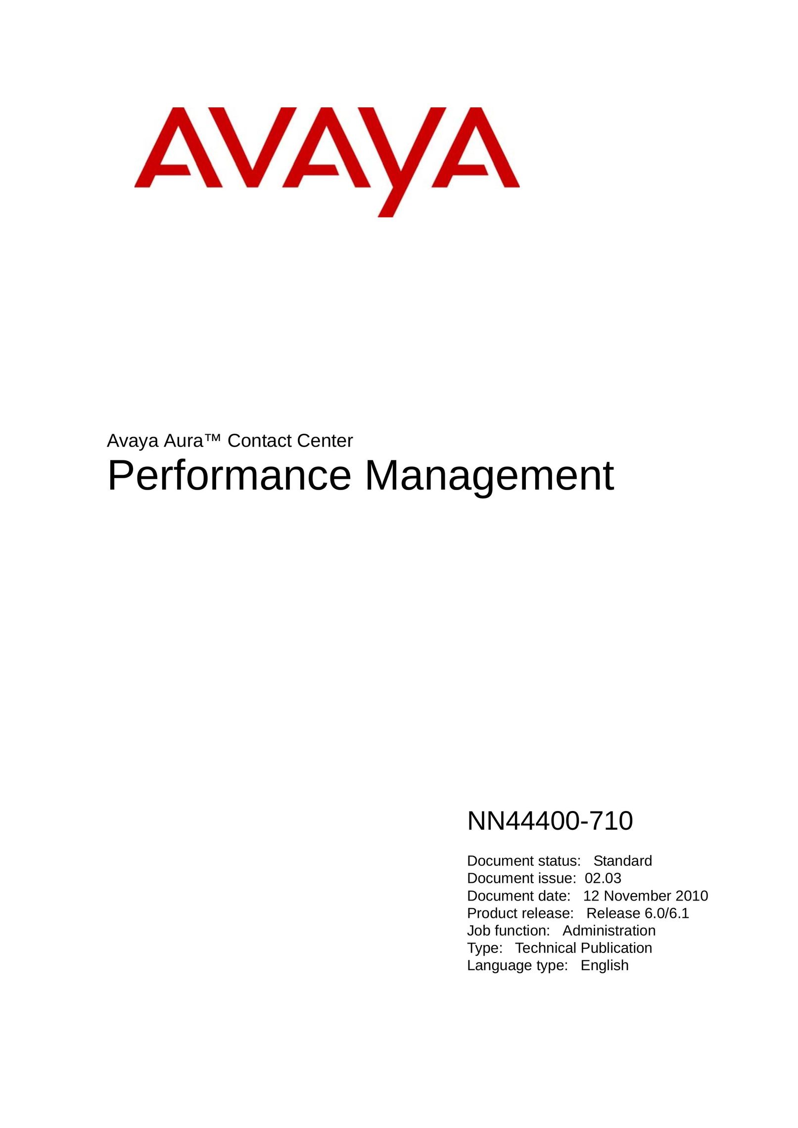 Avaya NN44400-710 Switch User Manual
