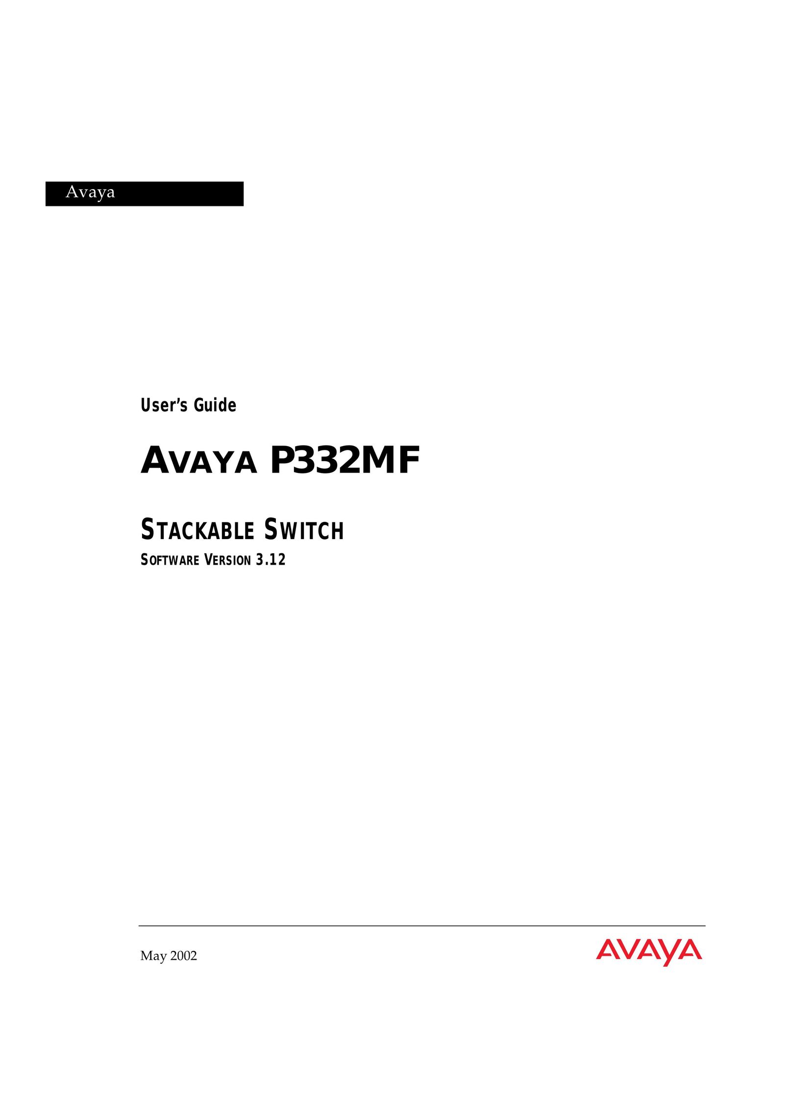 Avaya P332MF Switch User Manual