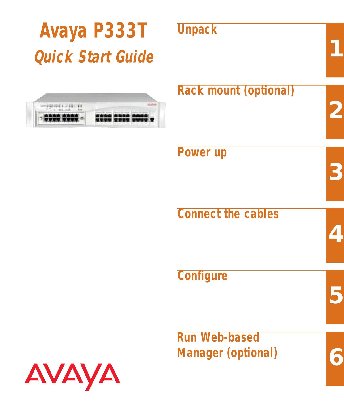 Avaya P333T Switch User Manual