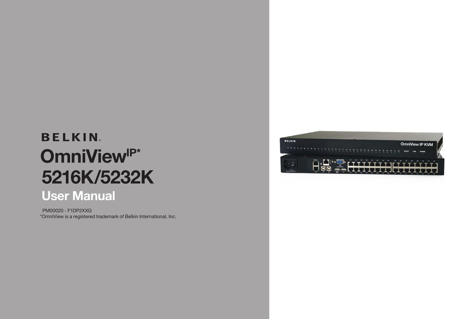 Belkin 5216K Switch User Manual