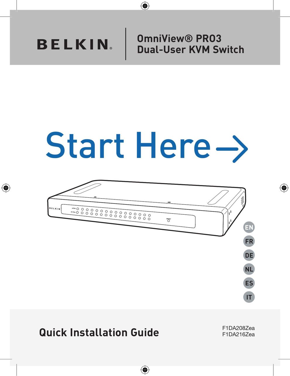 Belkin F1DA208ZEA Switch User Manual