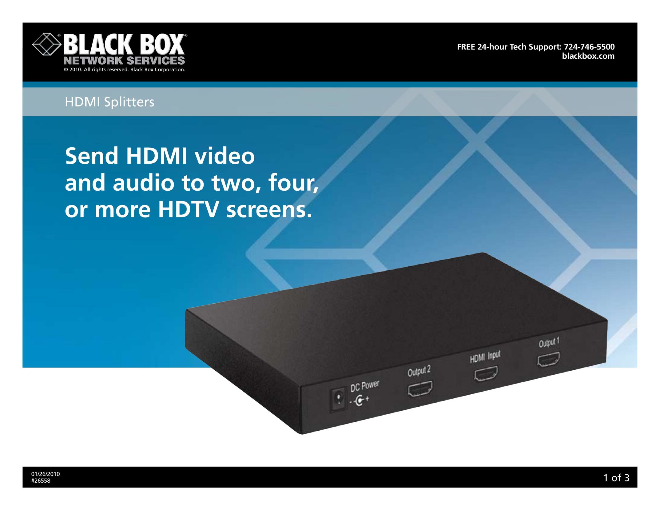 Black Box 26558 Switch User Manual