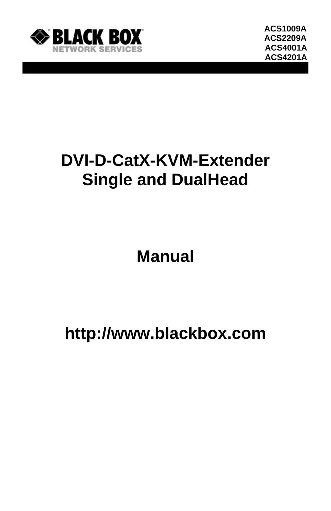 Black Box ACS1009A Switch User Manual