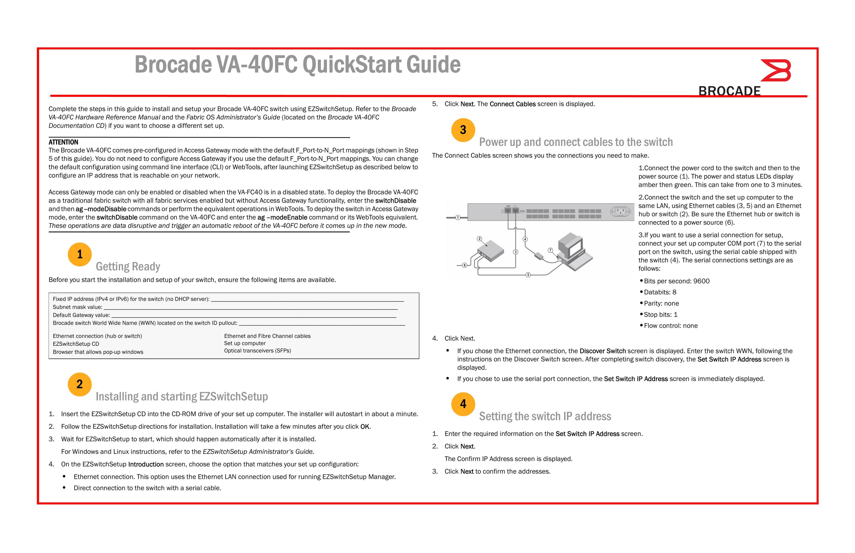Brocade Communications Systems VA-40FC Switch User Manual