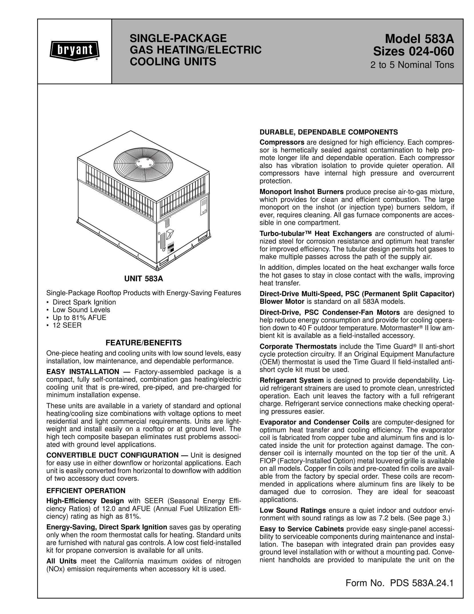 Bryant 583A Switch User Manual