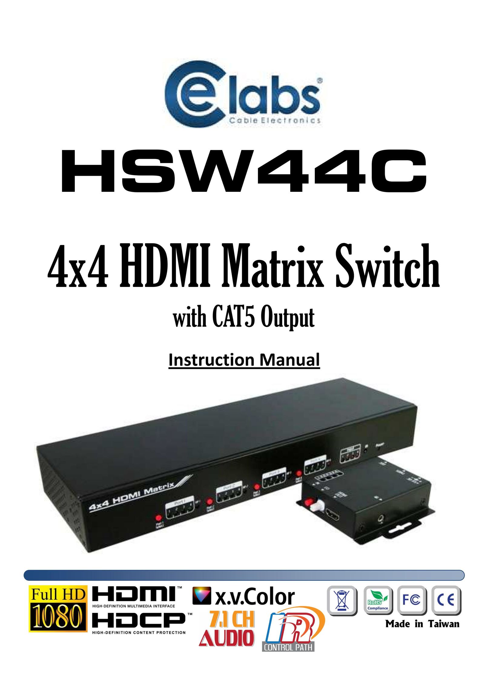 Cable Electronics HSW44C Switch User Manual