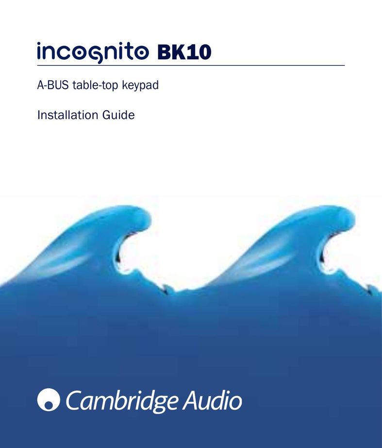 Cambridge Audio Incognito BK10 Switch User Manual