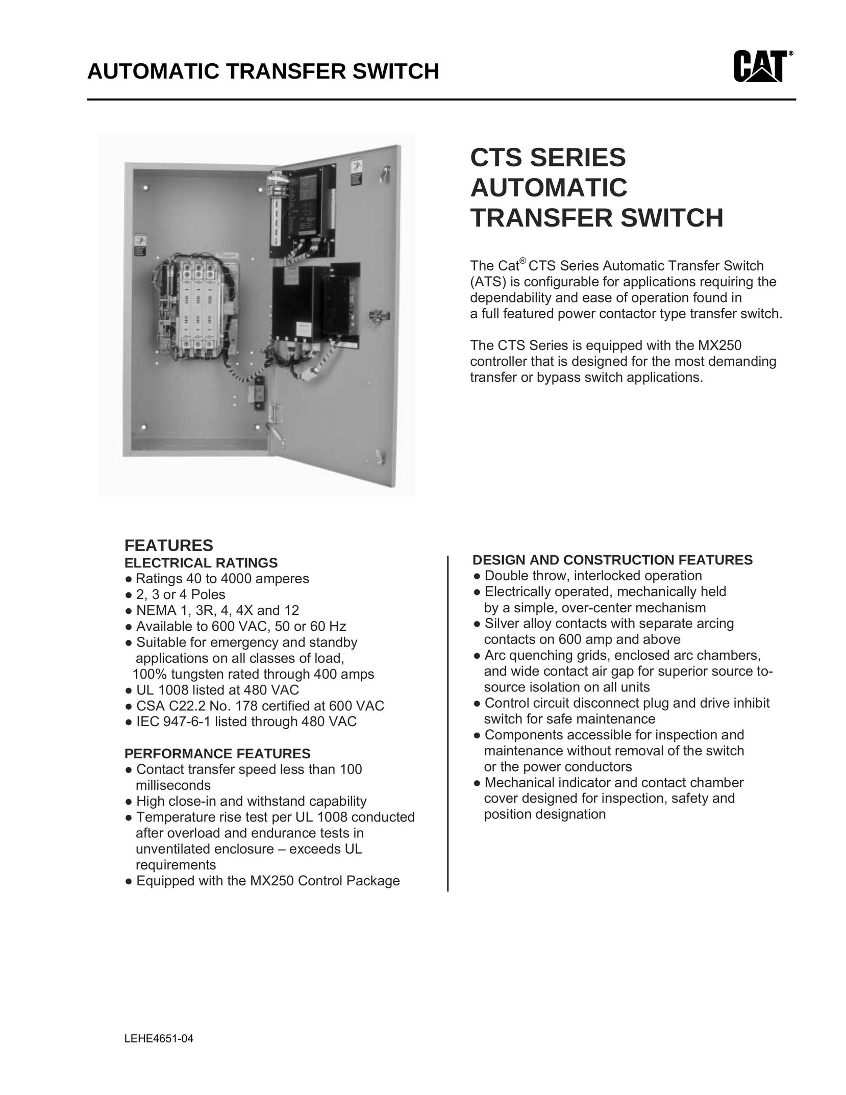 CAT LEHE4651-04 Switch User Manual