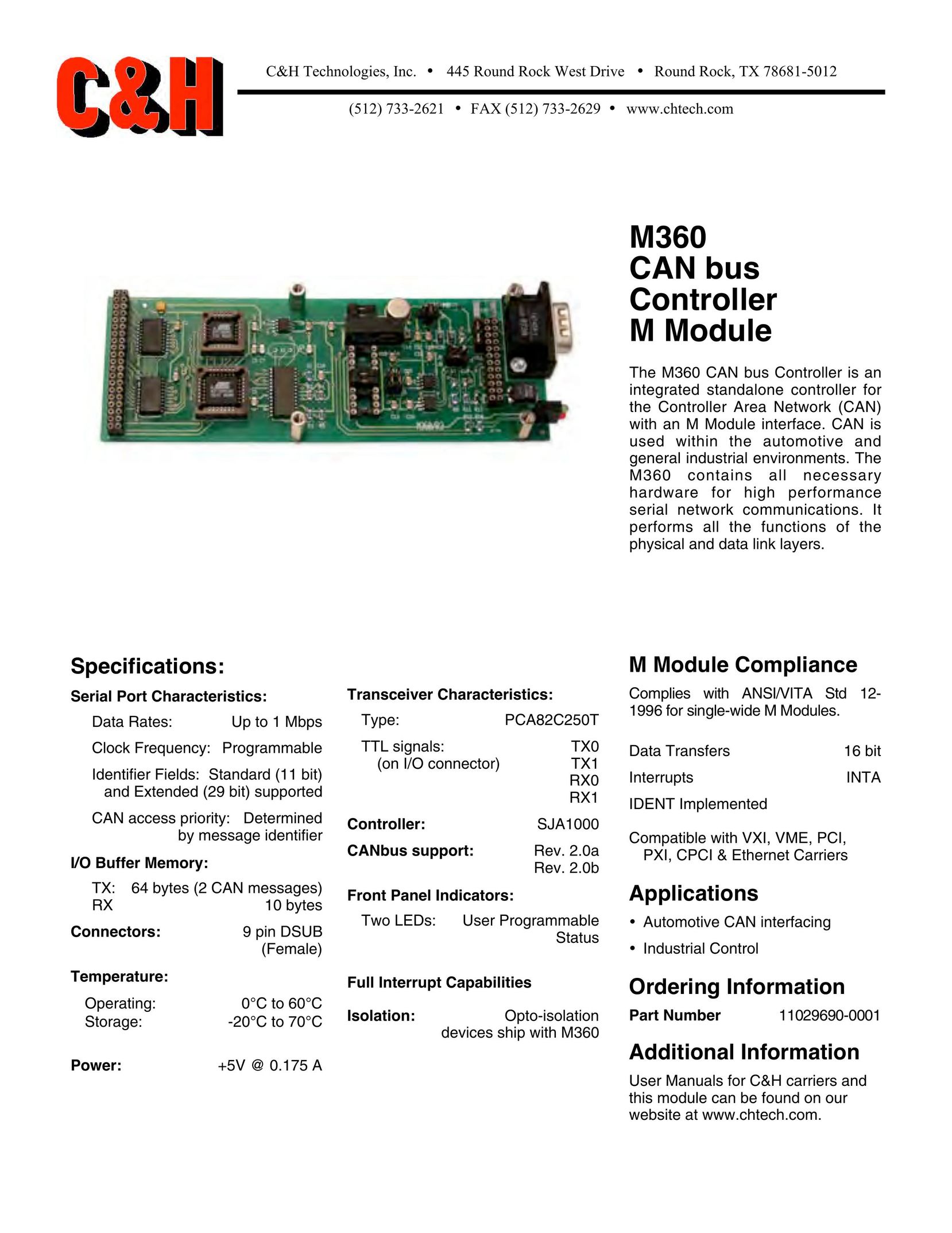 CH Tech M360 Switch User Manual