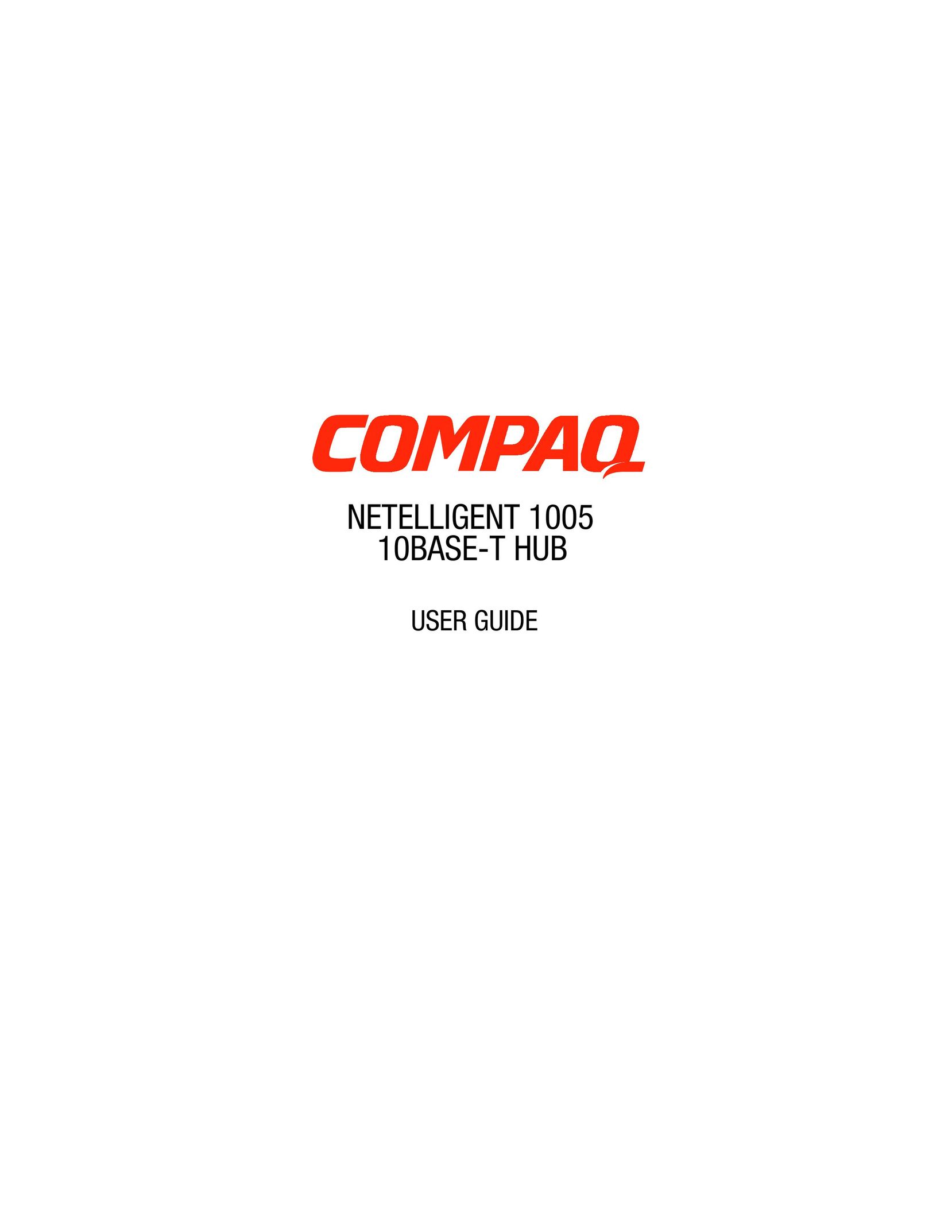 Compaq 1005 Switch User Manual