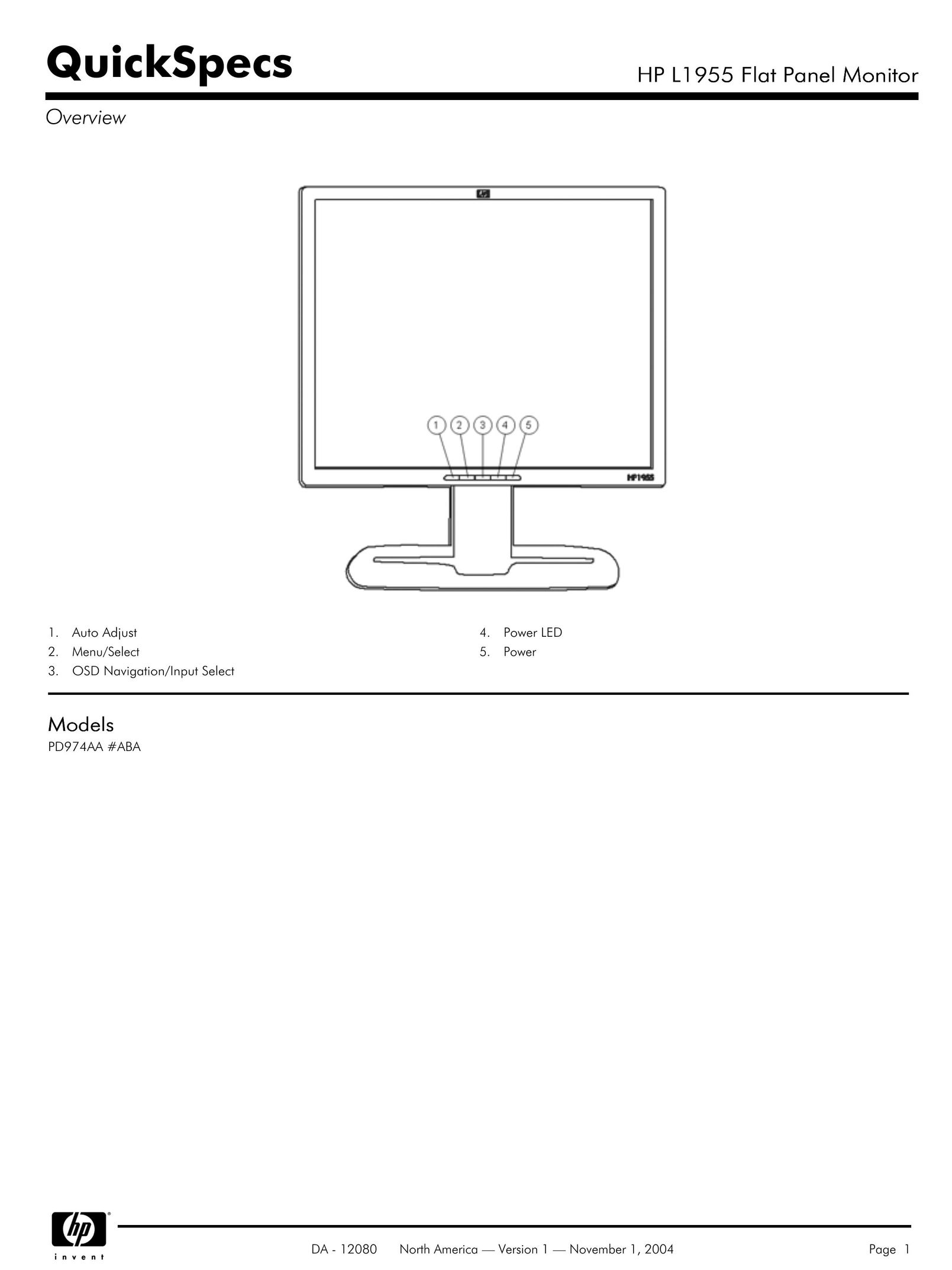 Compaq HP L1955 Switch User Manual
