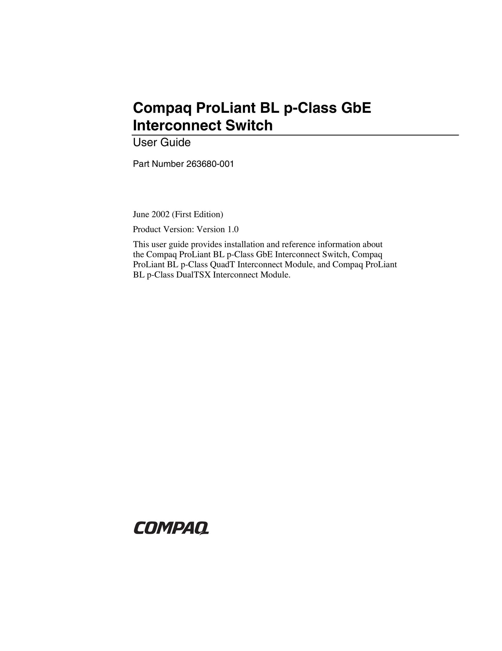 Compaq Interconnect Switch Switch User Manual