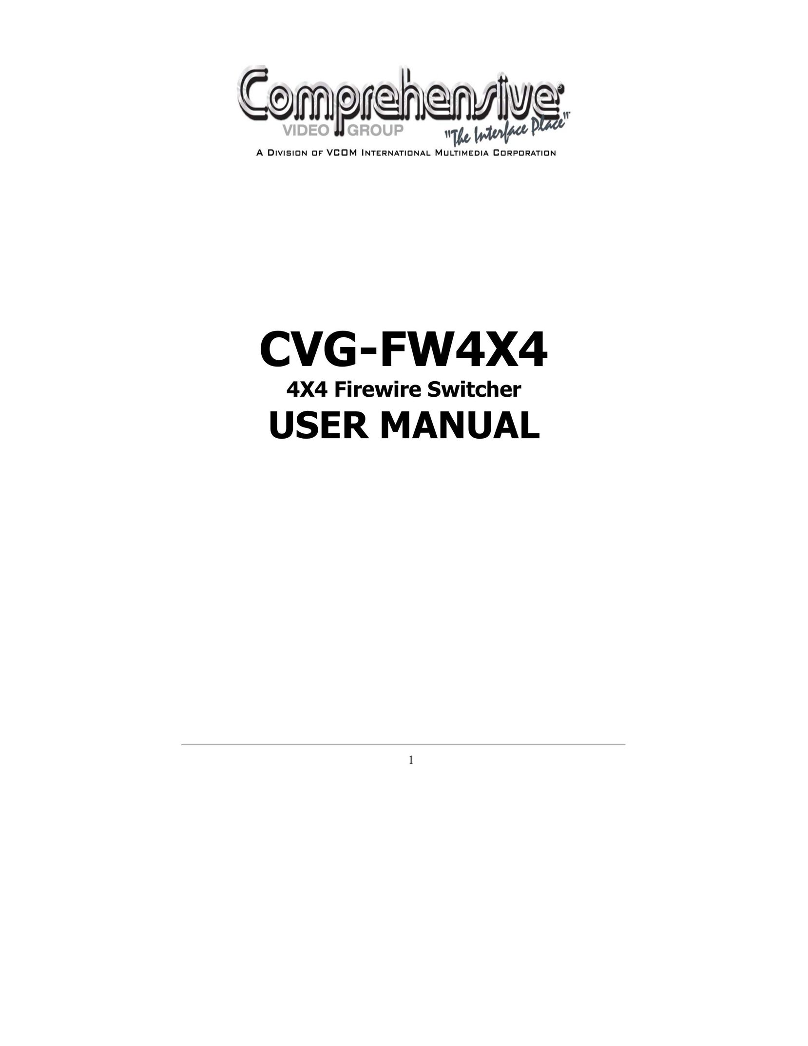 Comprehensive Video CVG-FW4X4 Switch User Manual