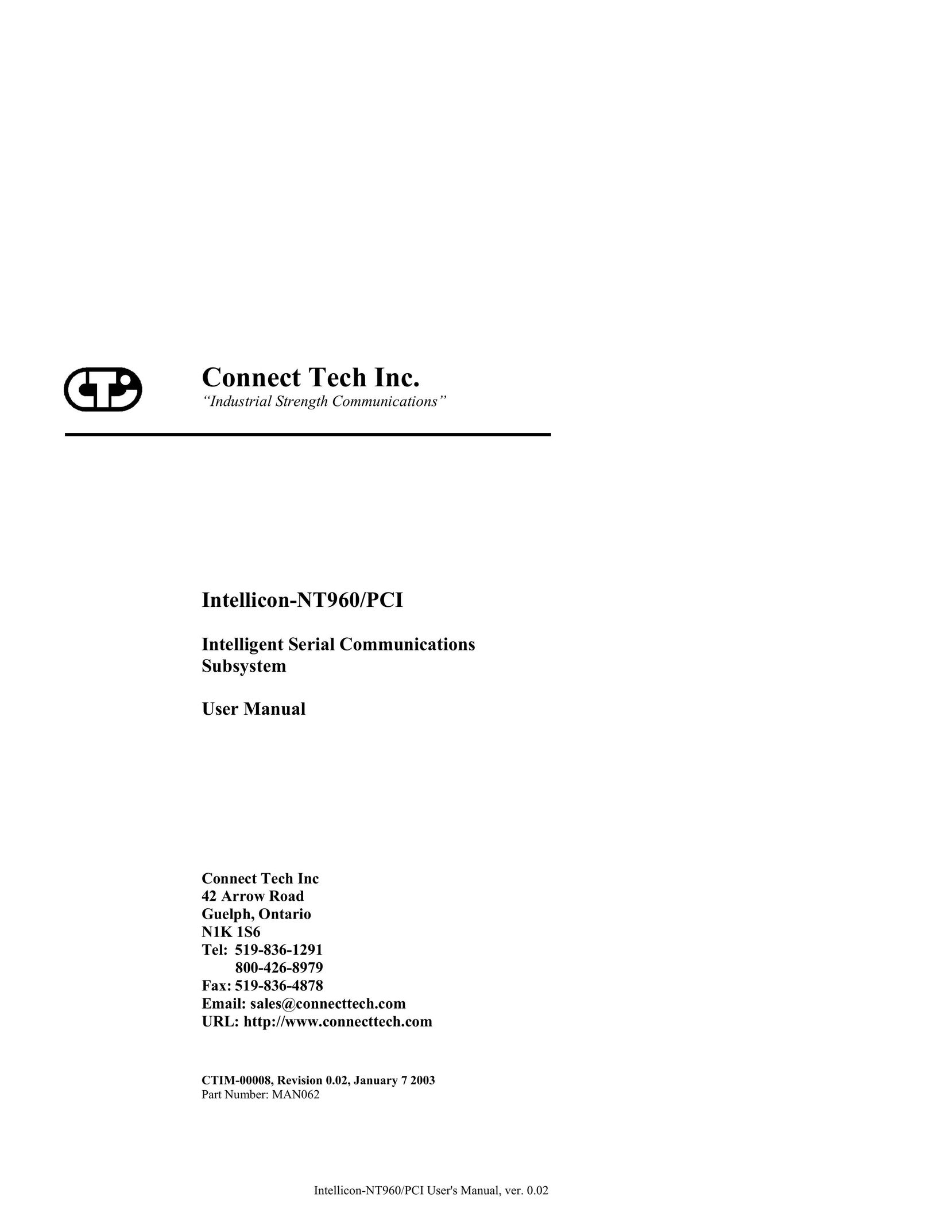 Connect Tech NT960/PCI Switch User Manual