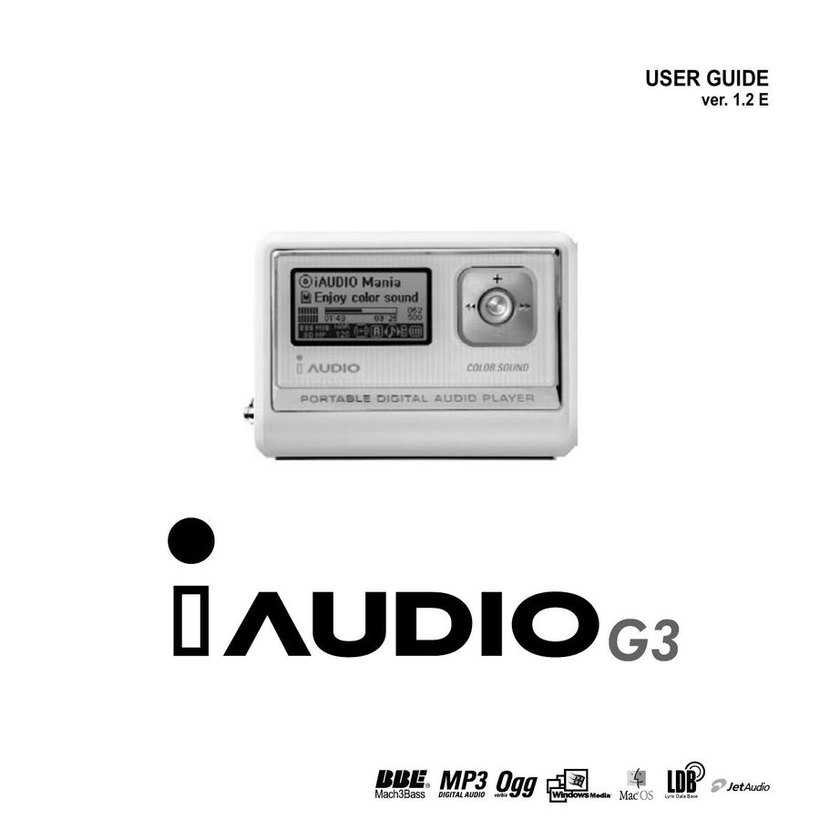 Cowon Systems iAUDIO G3 Switch User Manual