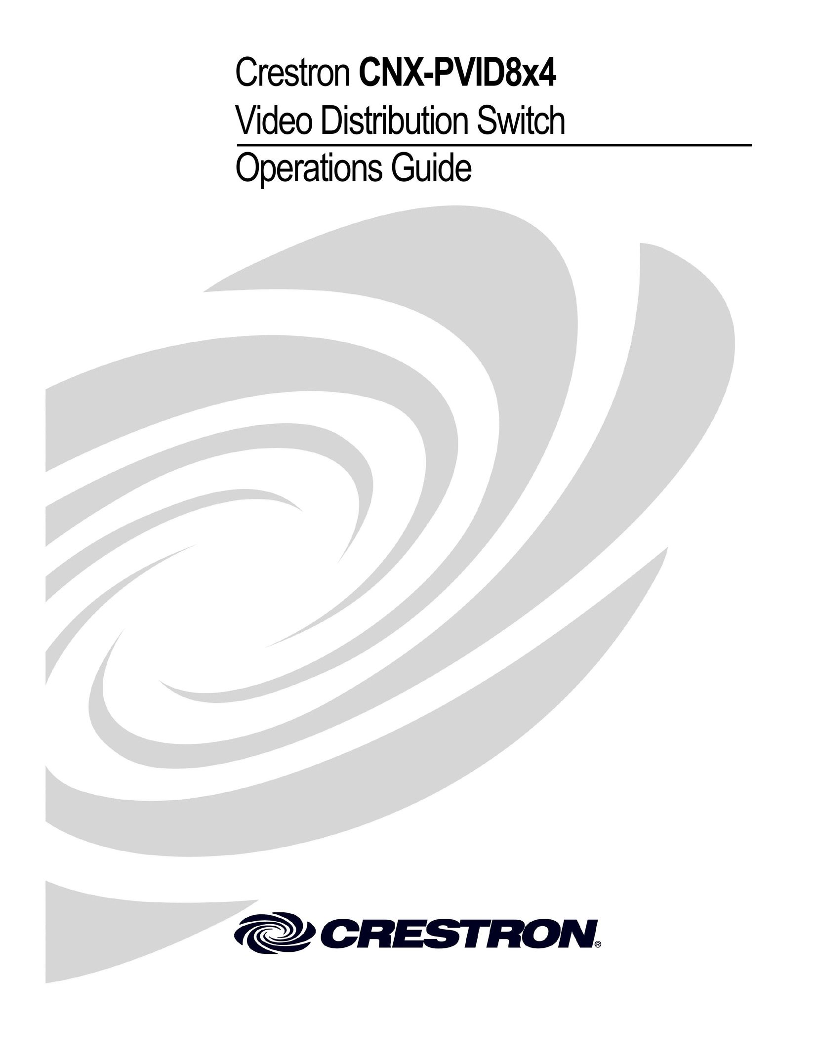 Crestron electronic CNX-PVID8x4 Switch User Manual