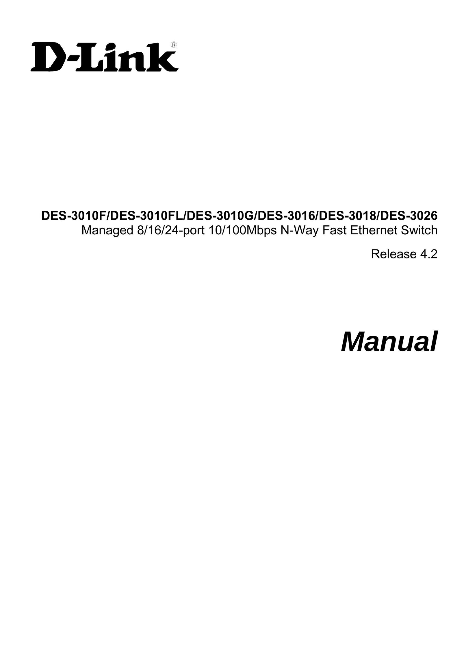 D-Link DES-3018 Switch User Manual