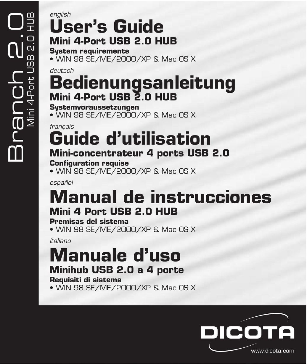 Dicota Branch 2.0 Switch User Manual