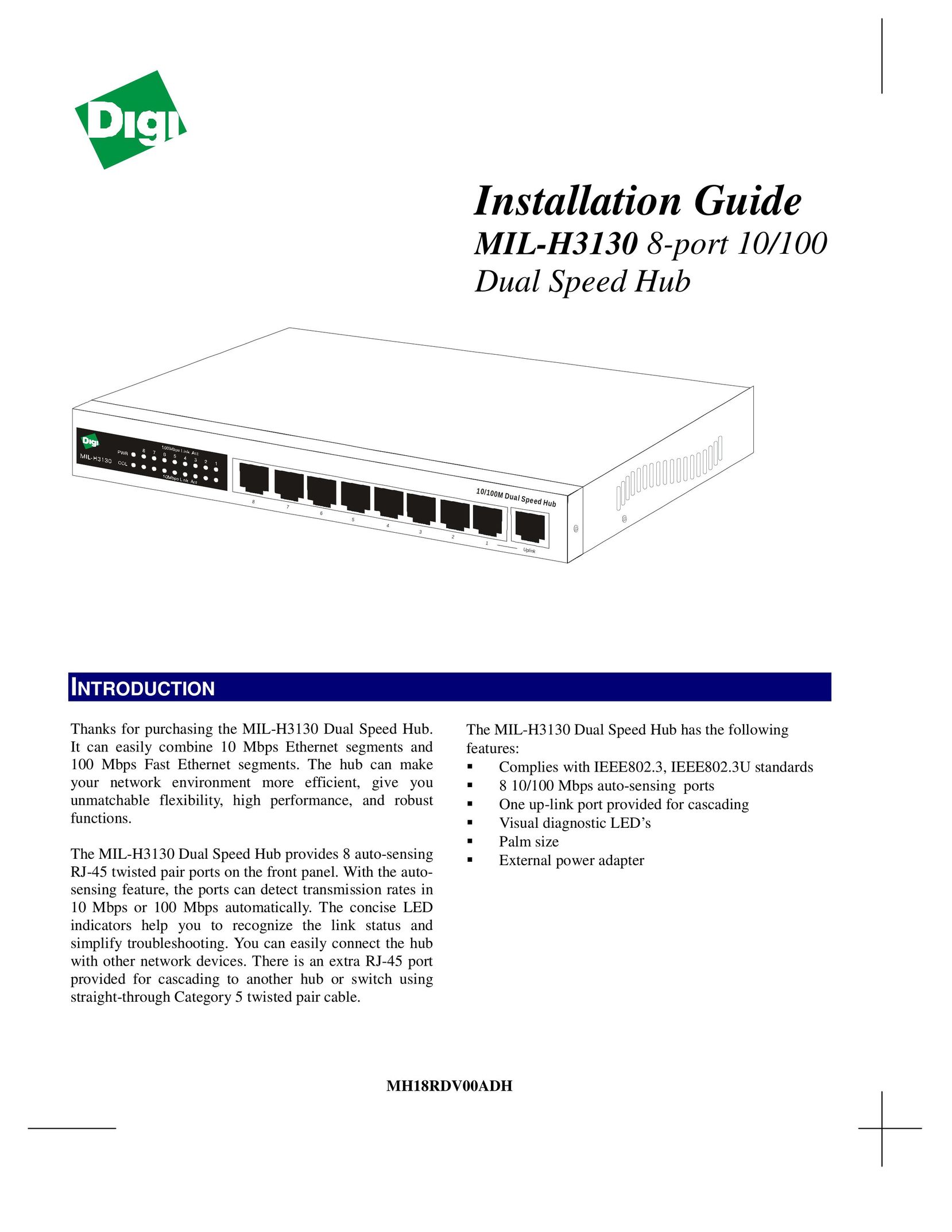 Digi MIL-H3130 Switch User Manual