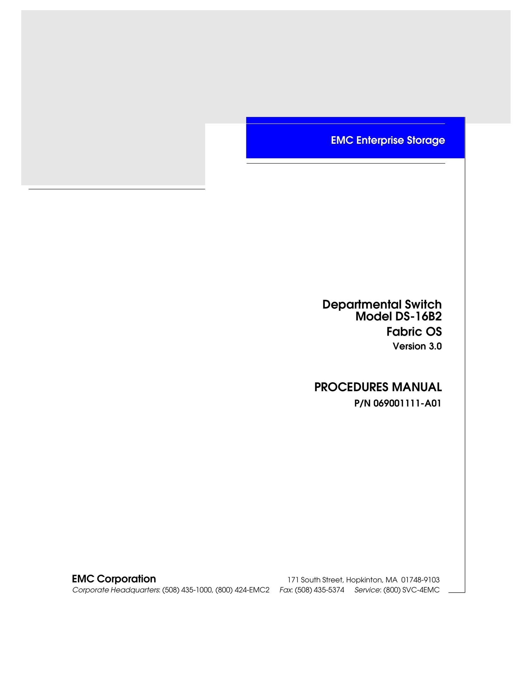 EMC DS-16B2 Switch User Manual