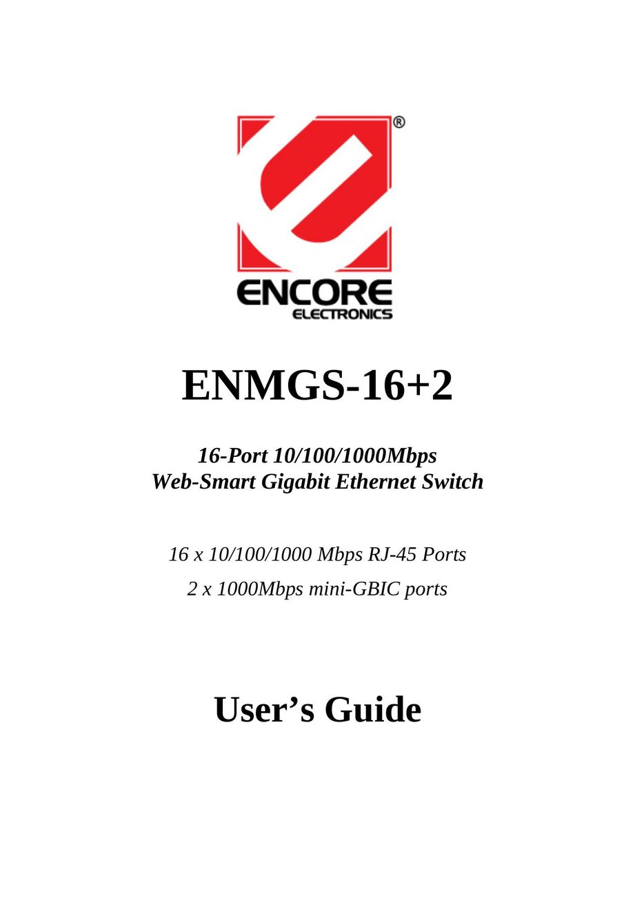 Encore electronic ENMGS-16+2 Switch User Manual