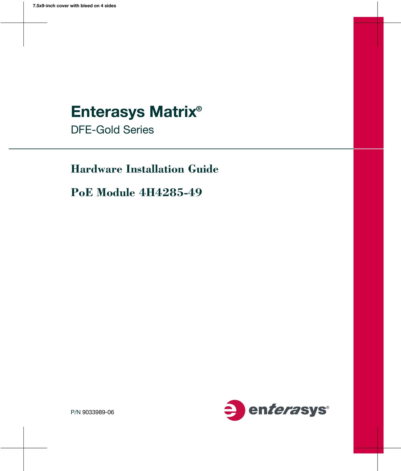 Enterasys Networks 4H4285-49 Switch User Manual