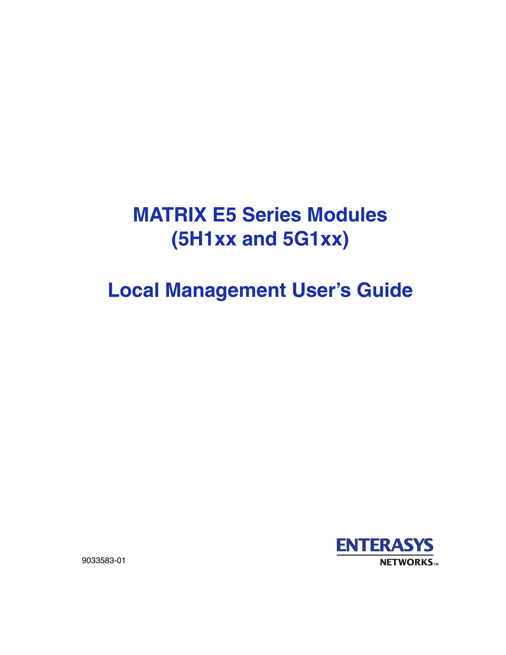 Enterasys Networks 5H1XX Switch User Manual