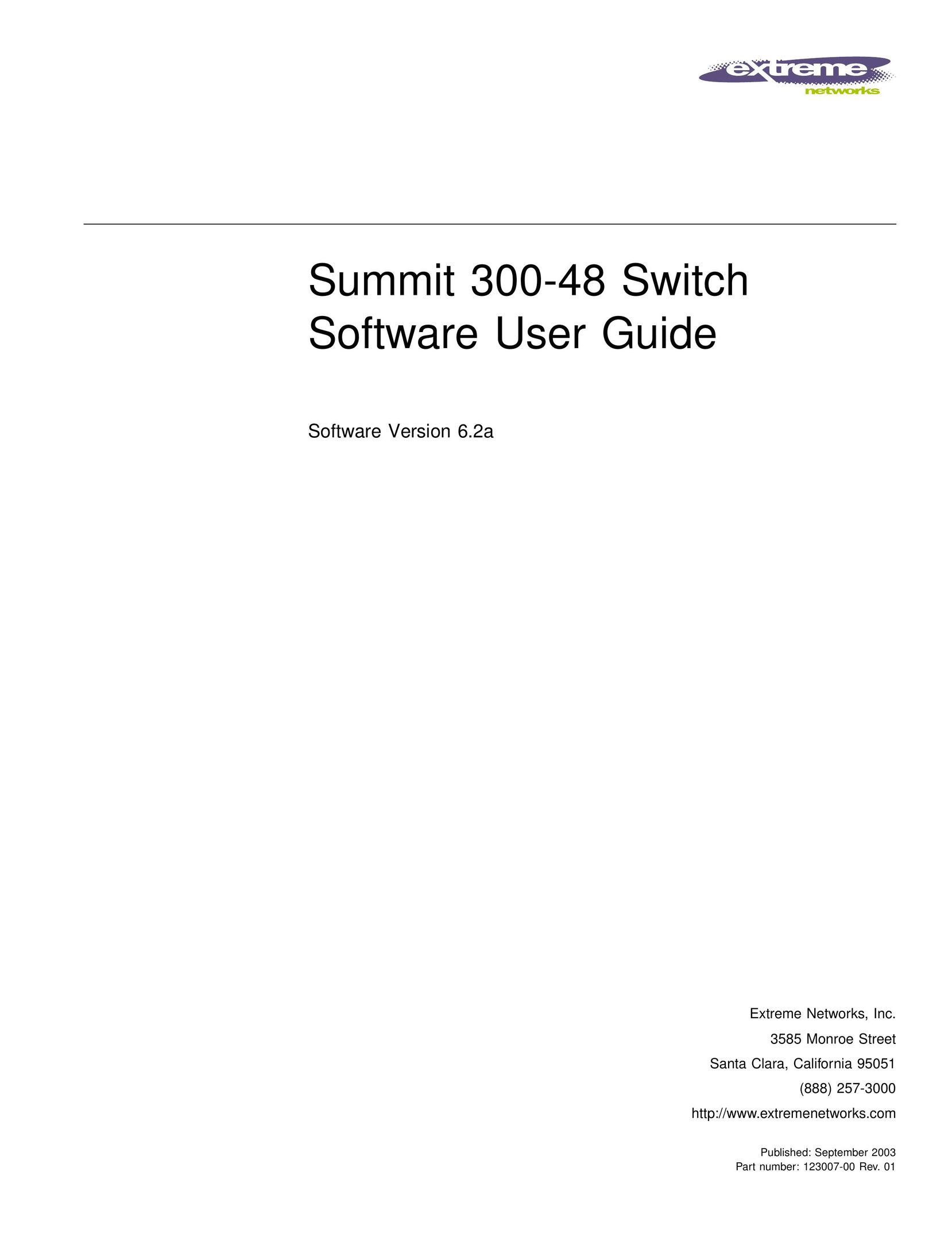 Extreme Networks 300-48 Switch User Manual
