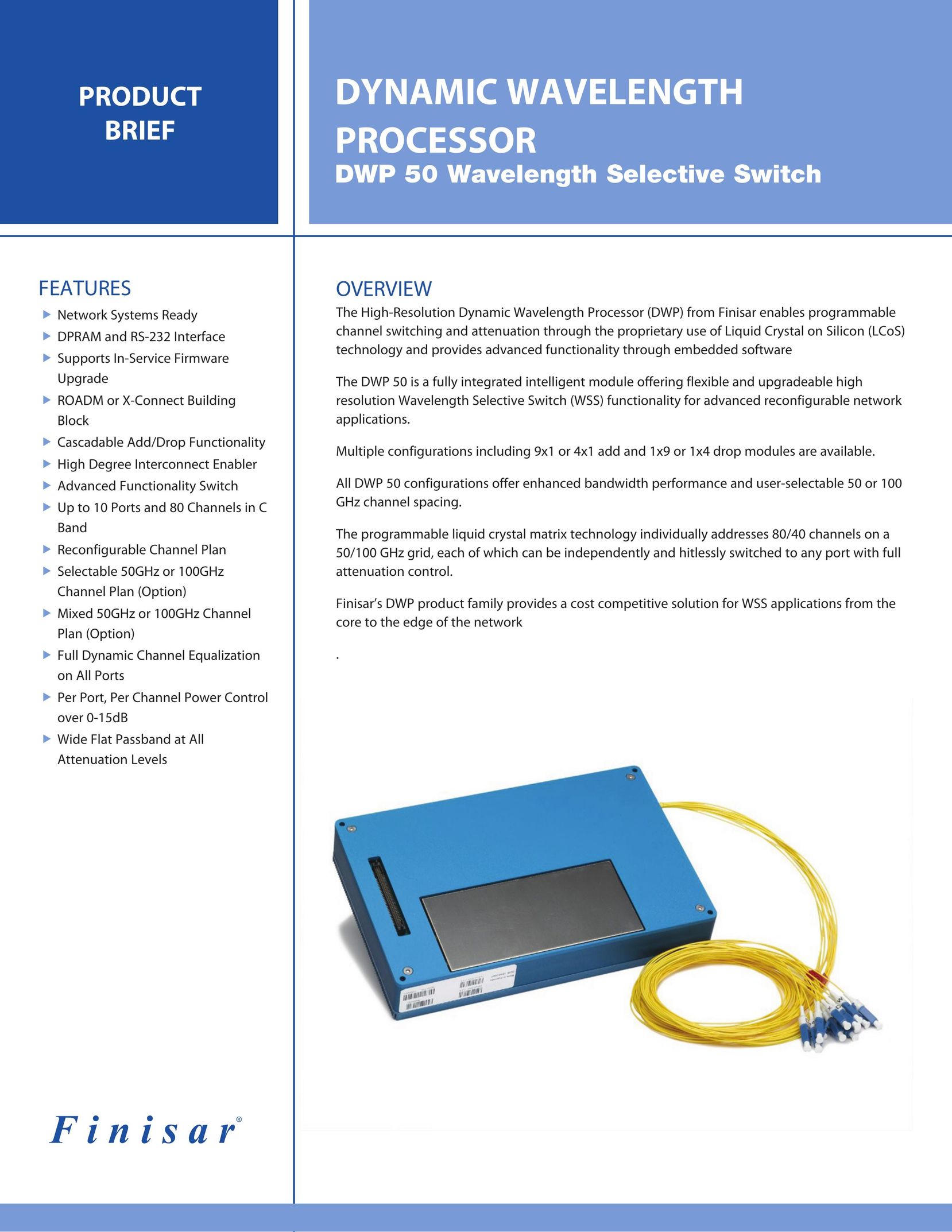 Finisar DWP 50 Switch User Manual