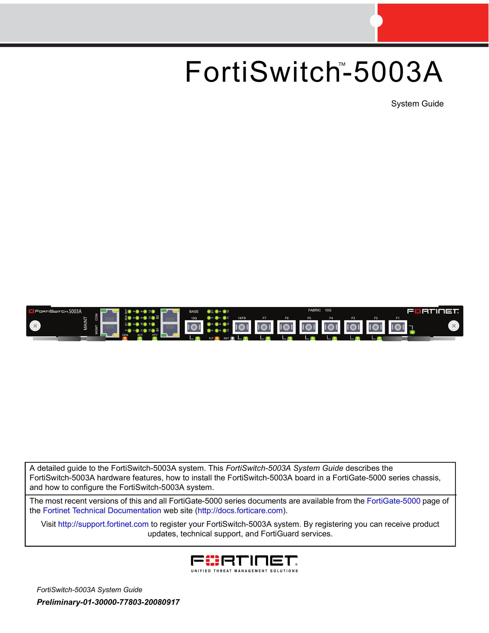Fortinet 5003A Switch User Manual