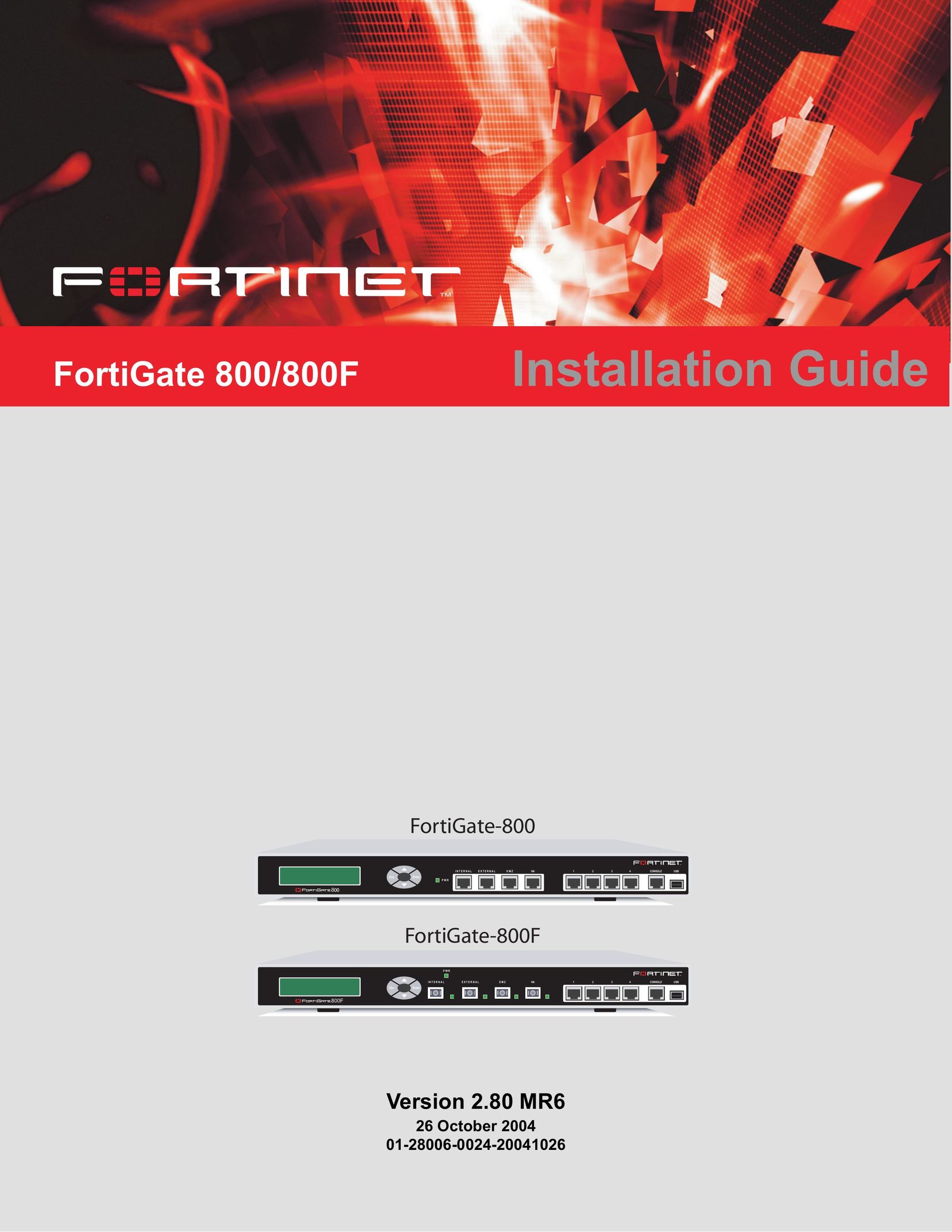 Fortinet 800F Switch User Manual