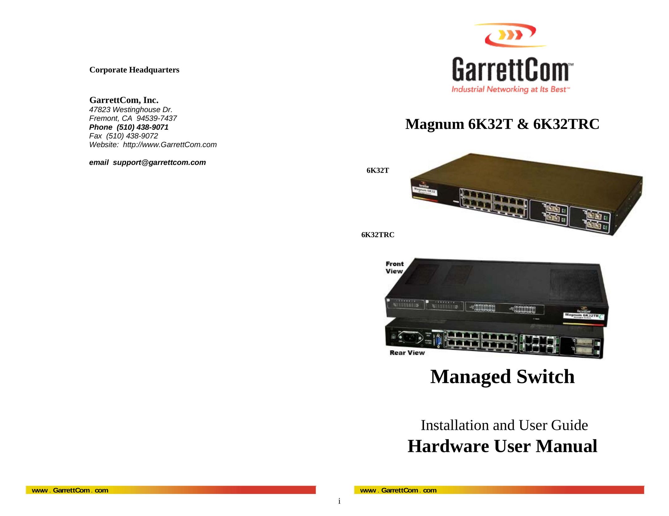 GarrettCom 6K32TRC Switch User Manual