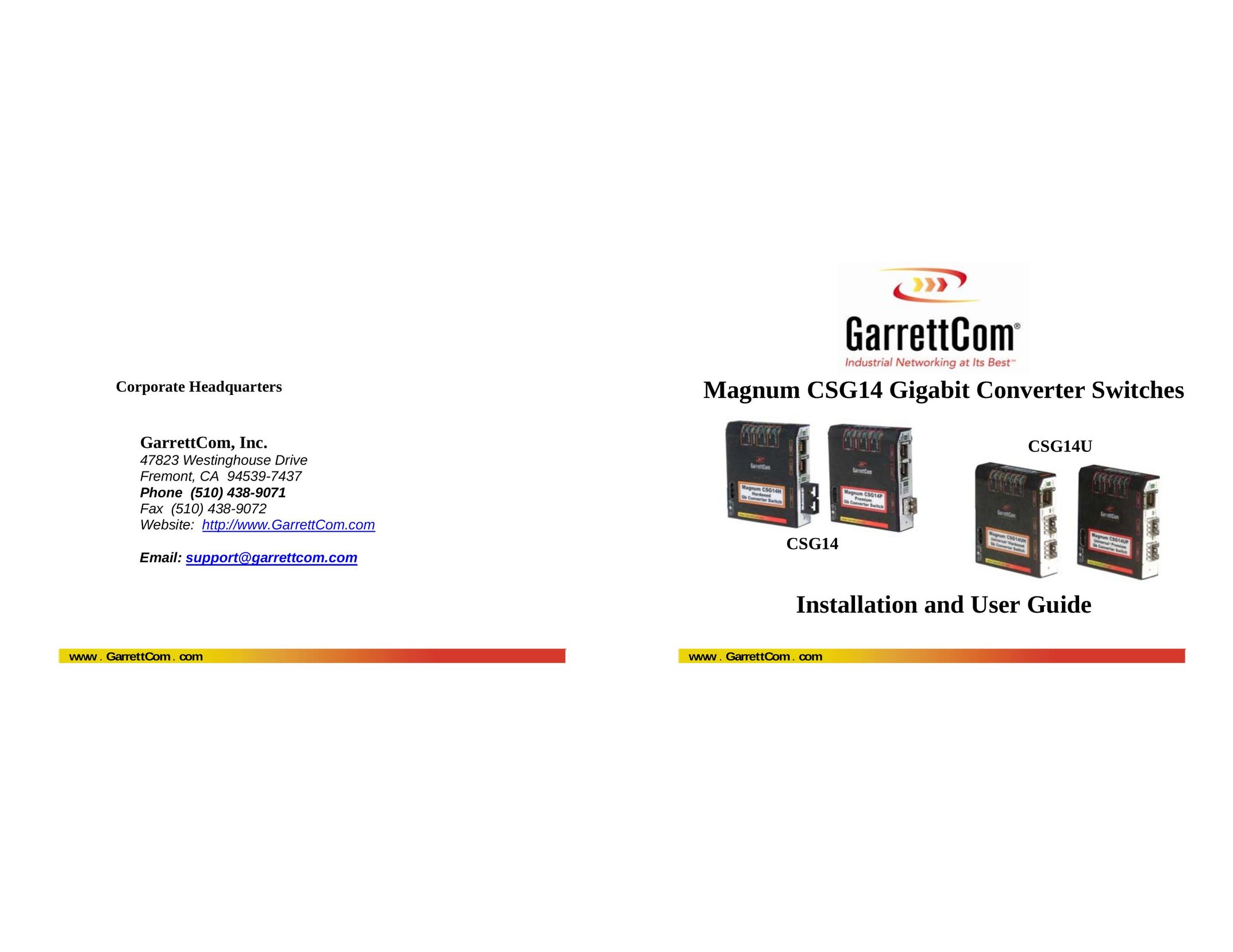 GarrettCom CSG14 Switch User Manual