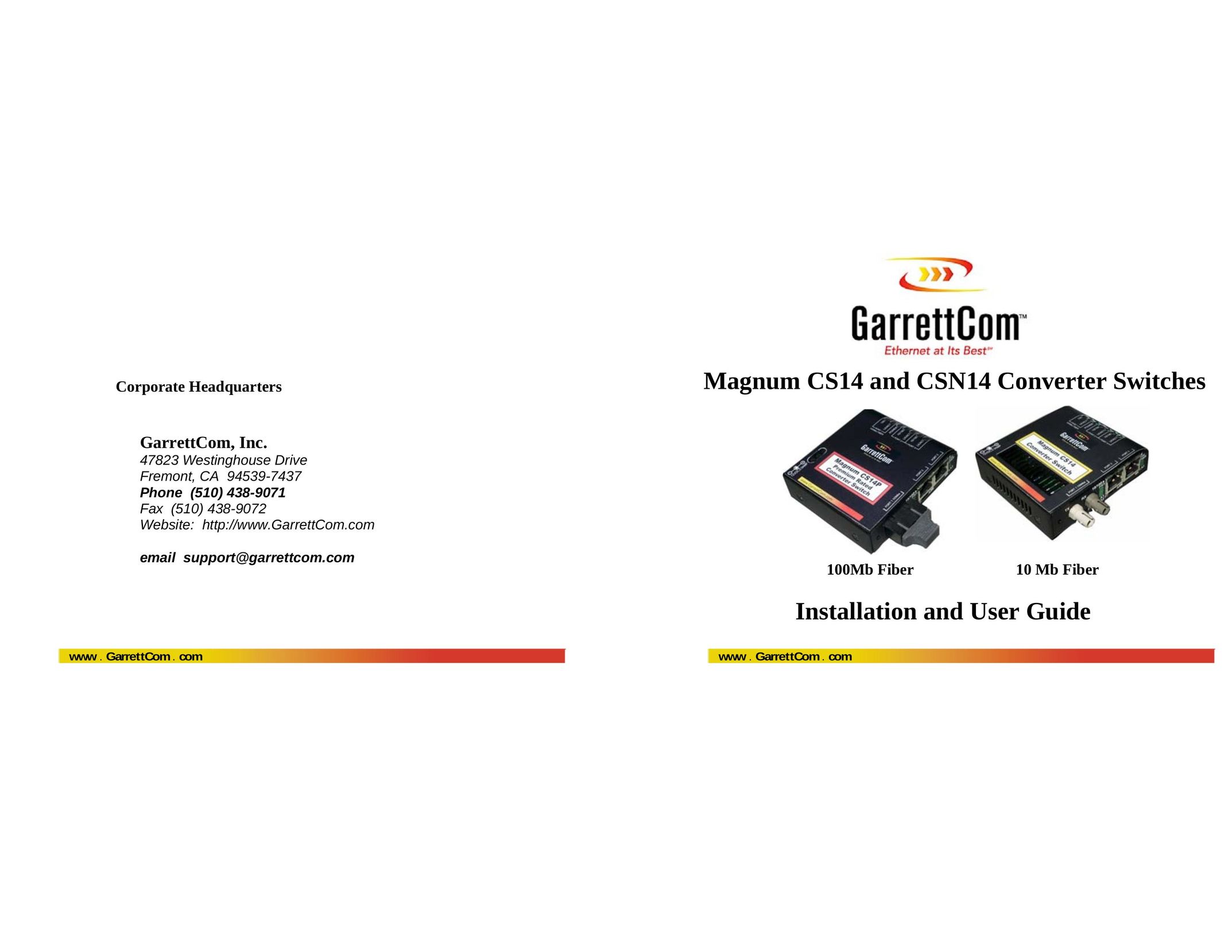 GarrettCom CSN14 Switch User Manual